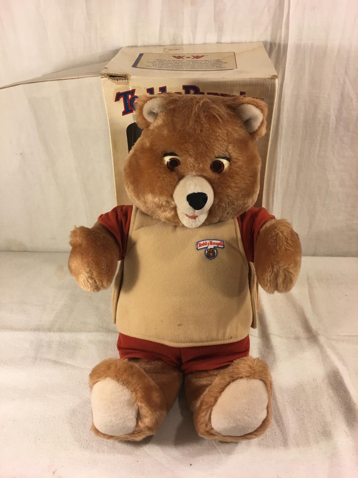 Collector Vintage 1985 Alchemy II World's of Wonder Teddy Ruxpin Animated Talking Teddy Bear w/ box