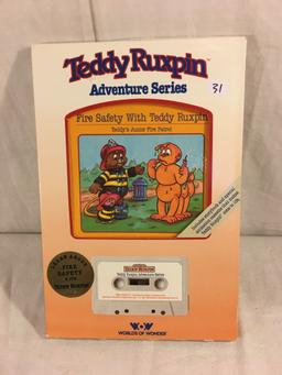Collector Vintage 1985 Alchemy II WOW "The Safety w/ Teddy Ruxpin" Cassette Tape & Storybook in Box