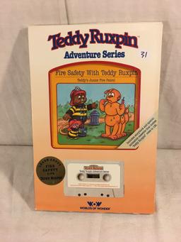 Collector Vintage 1985 Alchemy II WOW "The Safety w/ Teddy Ruxpin" Cassette Tape & Storybook in Box