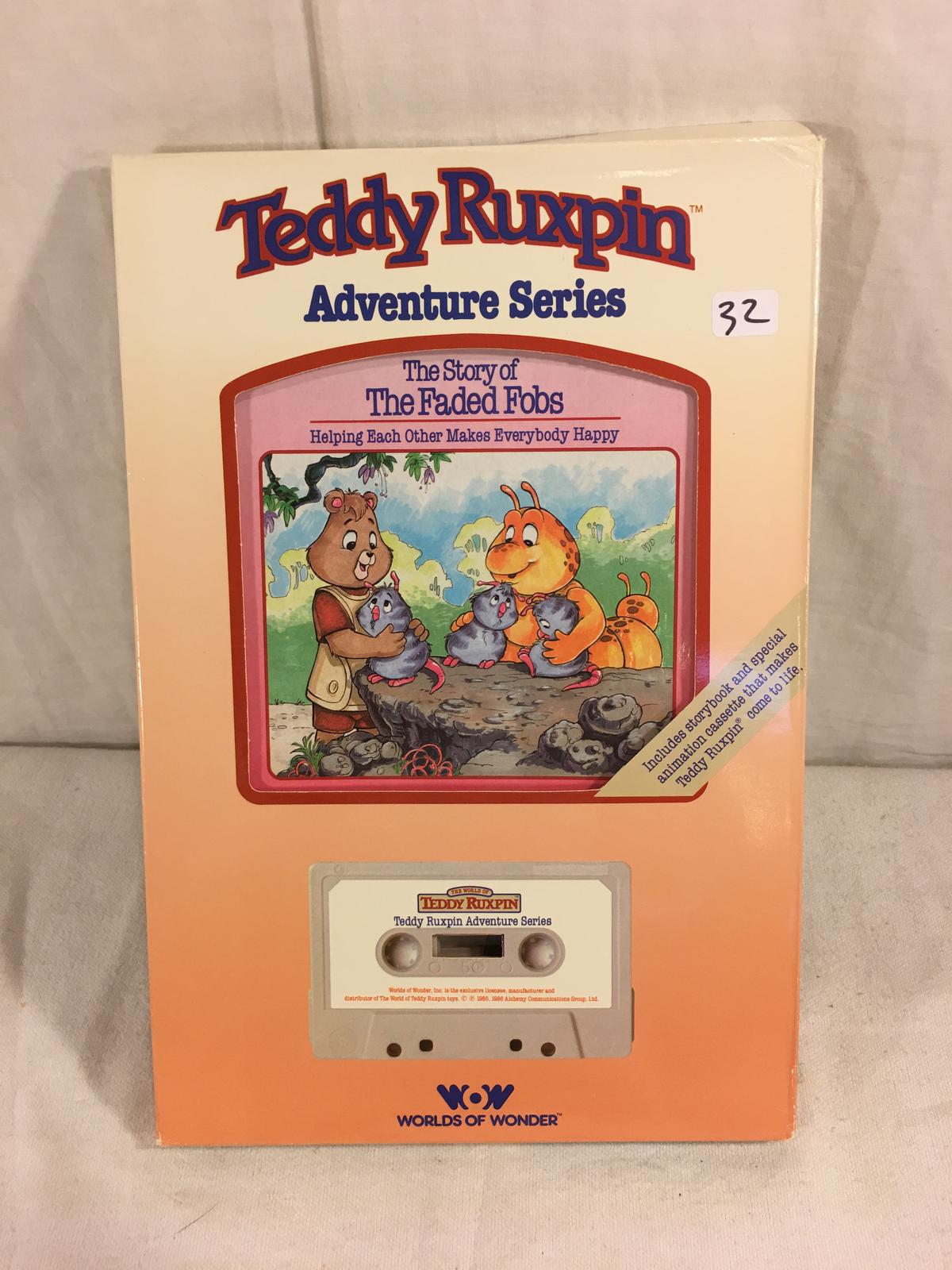 Collector Vintage 1985 Alchemy II WOW Teddy Ruxpin "The Story of Faded Fobs" Cassette Tape & Storybo
