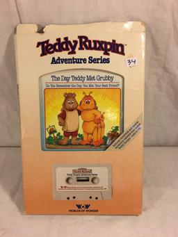 Collector Vintage 1985 Alchemy II WOW Teddy Ruxpin "The Day Teddy Met Grubby" Cassette Tape & Storyb