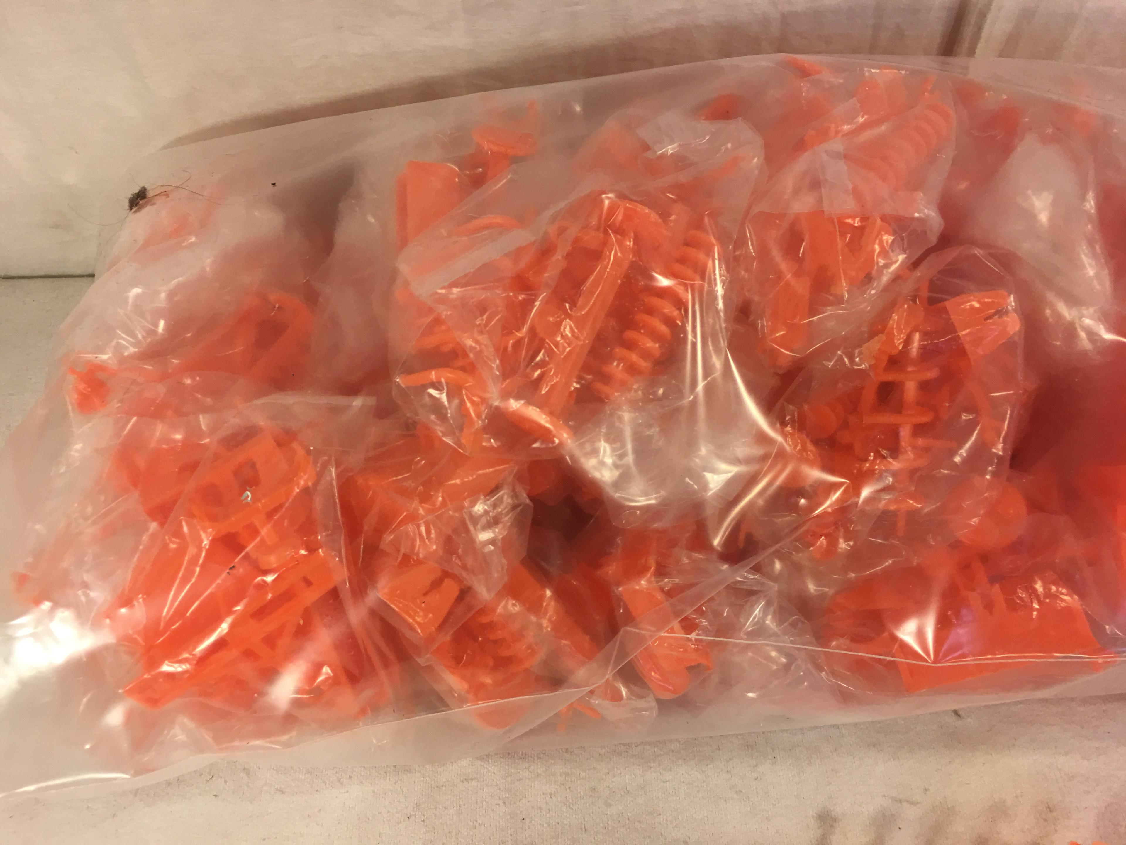 Lot of 10 Pieces Collector Marx Orange Color Plastic Accessory Toys - See Pictures