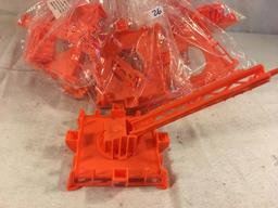 Lot of 10 Pieces Collector Marx Orange Color Plastic Accessory Toys - See Pictures