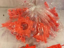 Lot of 10 Pieces Collector Marx Orange Color Plastic Accessory Toys - See Pictures