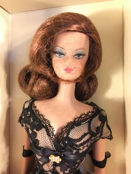 NIB Collector Genuine Silkstone Body Gold Label "A Trace of Lace" Fashion Model Barbie Doll Box: 13.