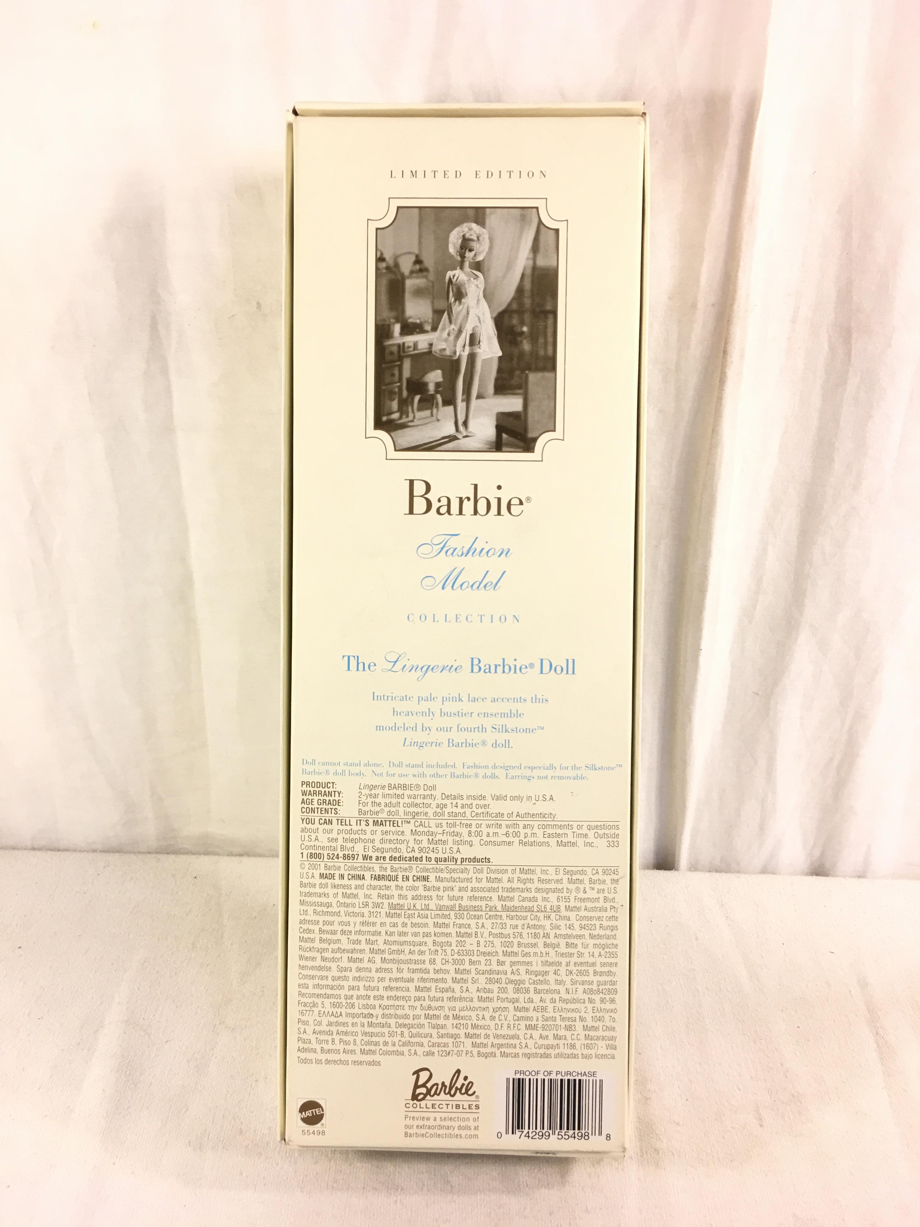 NIB Collector Genuine Silkstone Body Lingerie Fashion Model Barbie Doll Box: 13.5"x4.5"