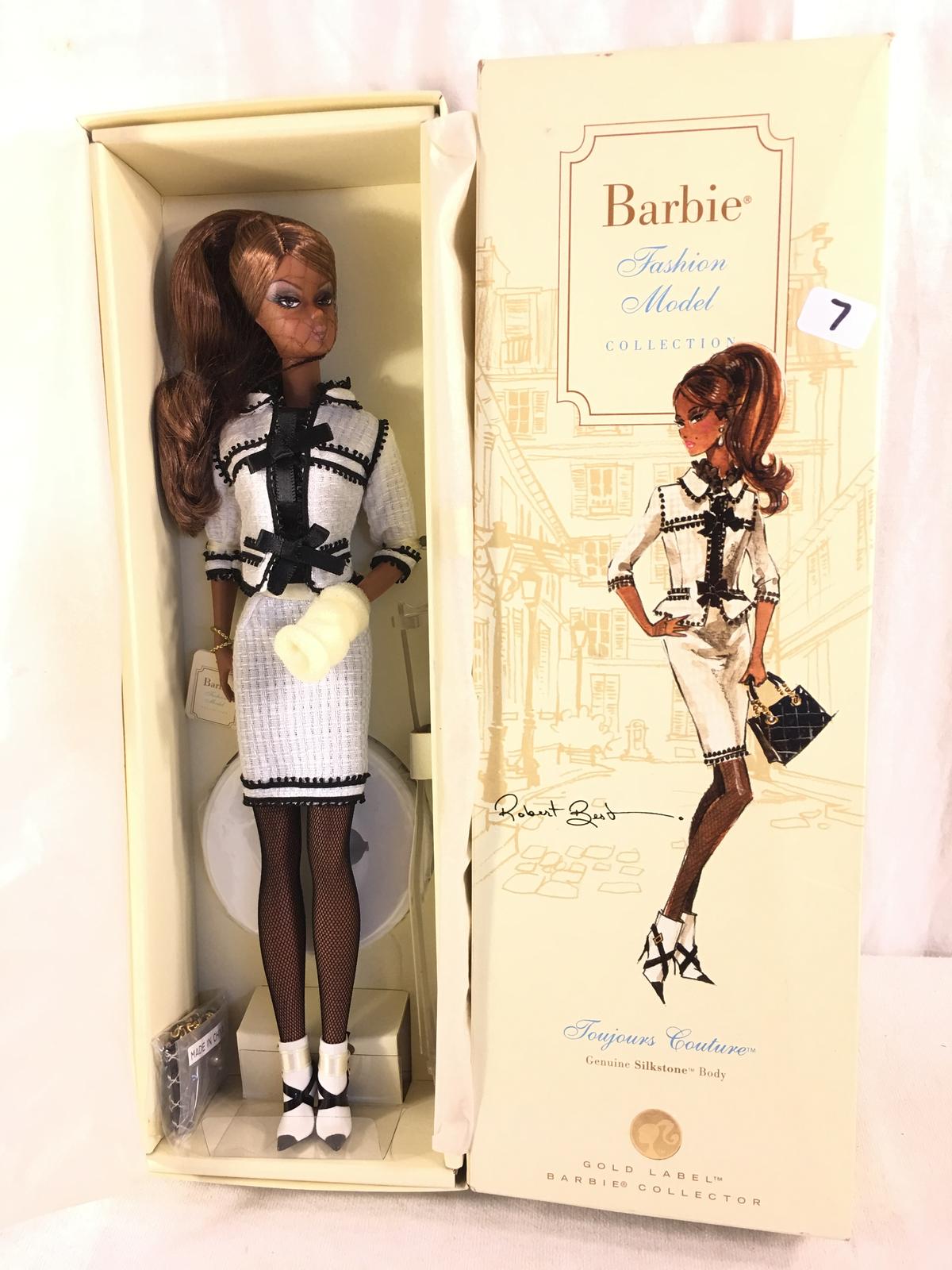 NIB Collector Genuine Silkstone Body Gold Label "Joyours Couture" Fashion Model Barbie Doll Box: 13.