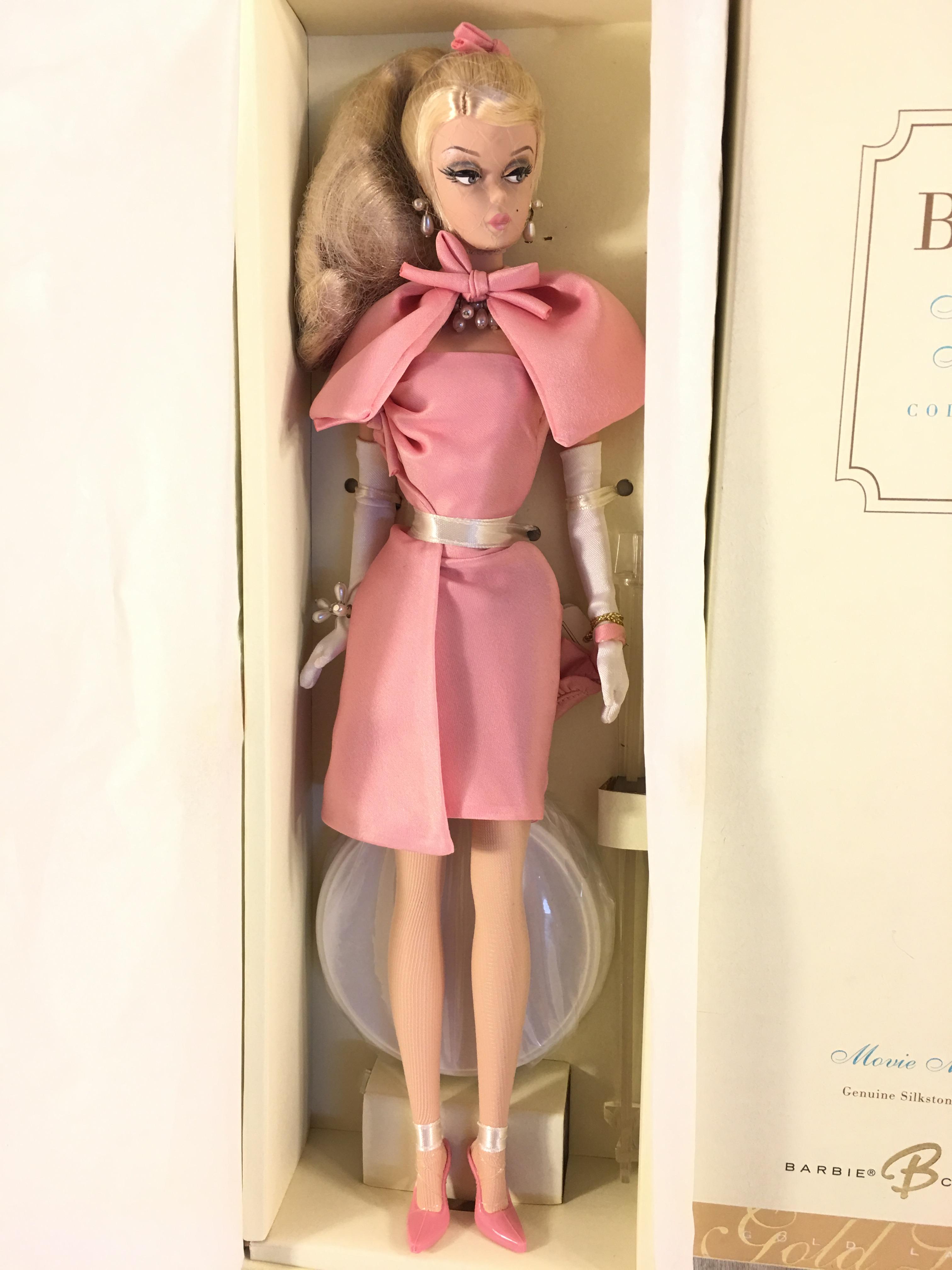 NIB Collector Genuine Silkstone Body Gold Label "Movie Mixer" Fashion Model Barbie Doll Box: 13.5"x4