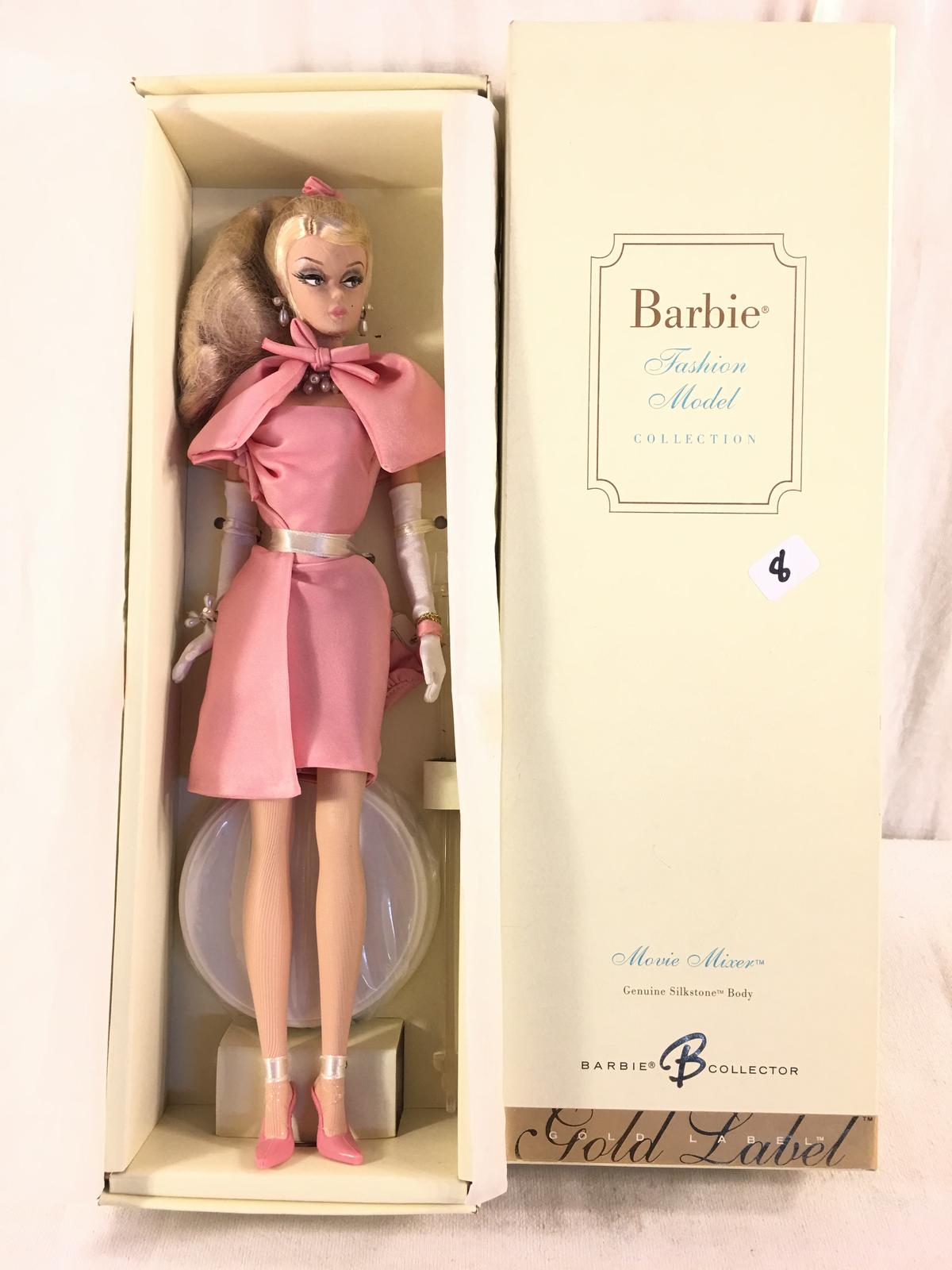 NIB Collector Genuine Silkstone Body Gold Label "Movie Mixer" Fashion Model Barbie Doll Box: 13.5"x4