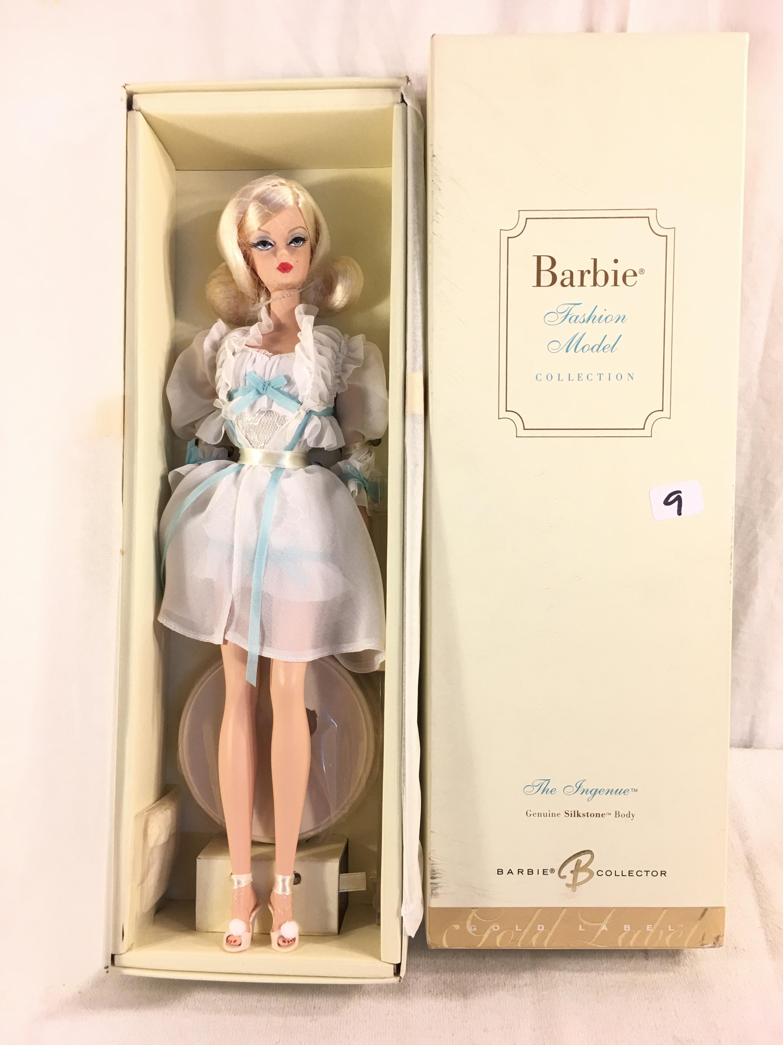 NIB Collector Genuine Silkstone Body Gold Label "The Ingenue" Fashion Model Barbie Doll Box: 13.5"x4