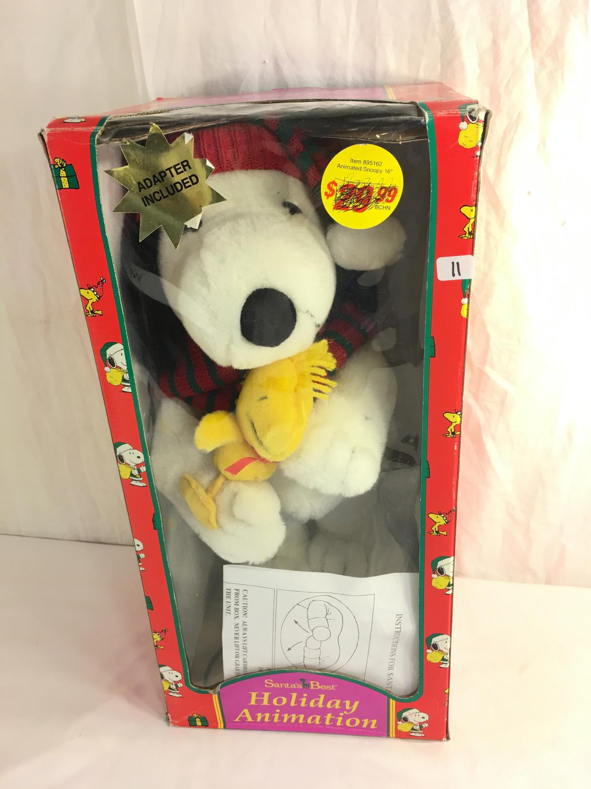 Collector Peanuts Snoopy Santa 's Best Christmas Holiday Animation Toy Size: 18"tall Box