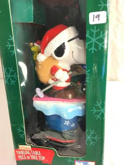 Collector Peanuts Celebration Twirling Table Piece Of Tree Top Figurine Box Size: 13"tall Box