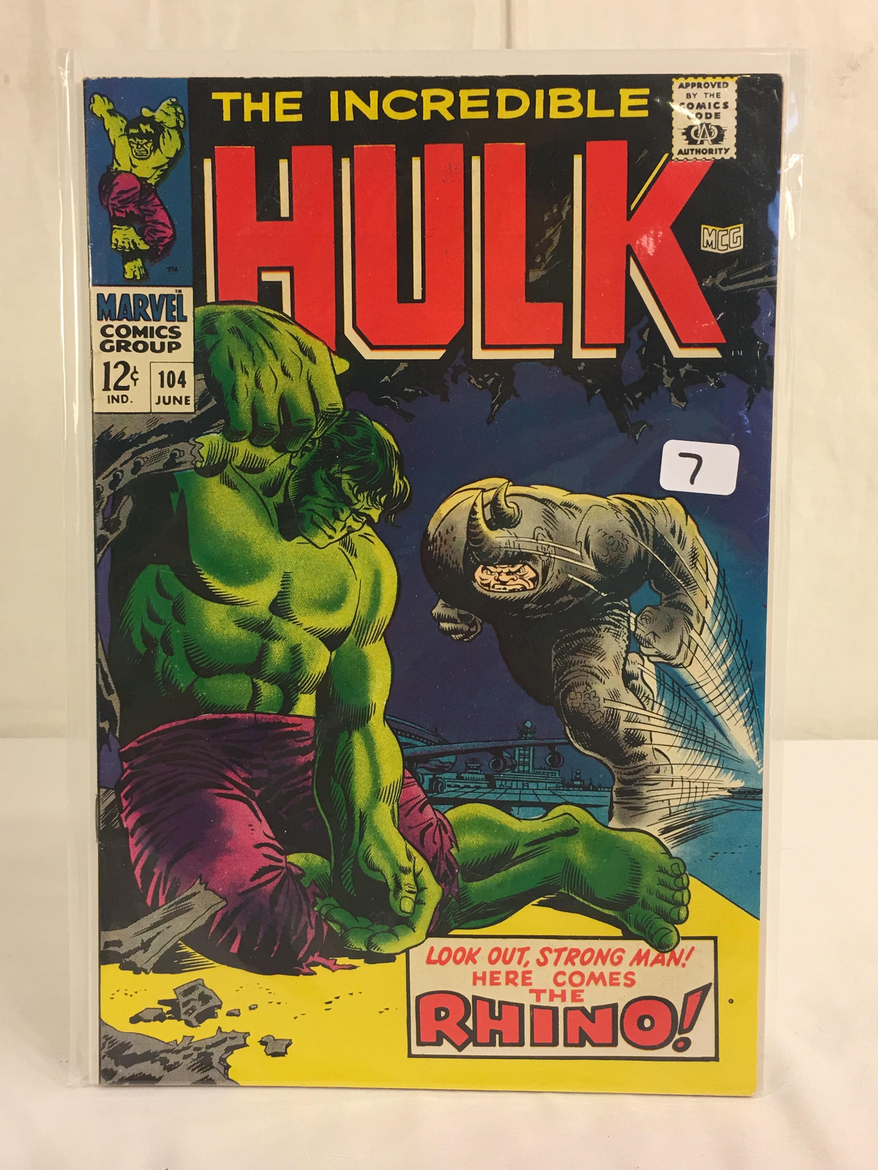 Collector Vintage Marvel Comics The Incredible Hulk Comic Book No.104