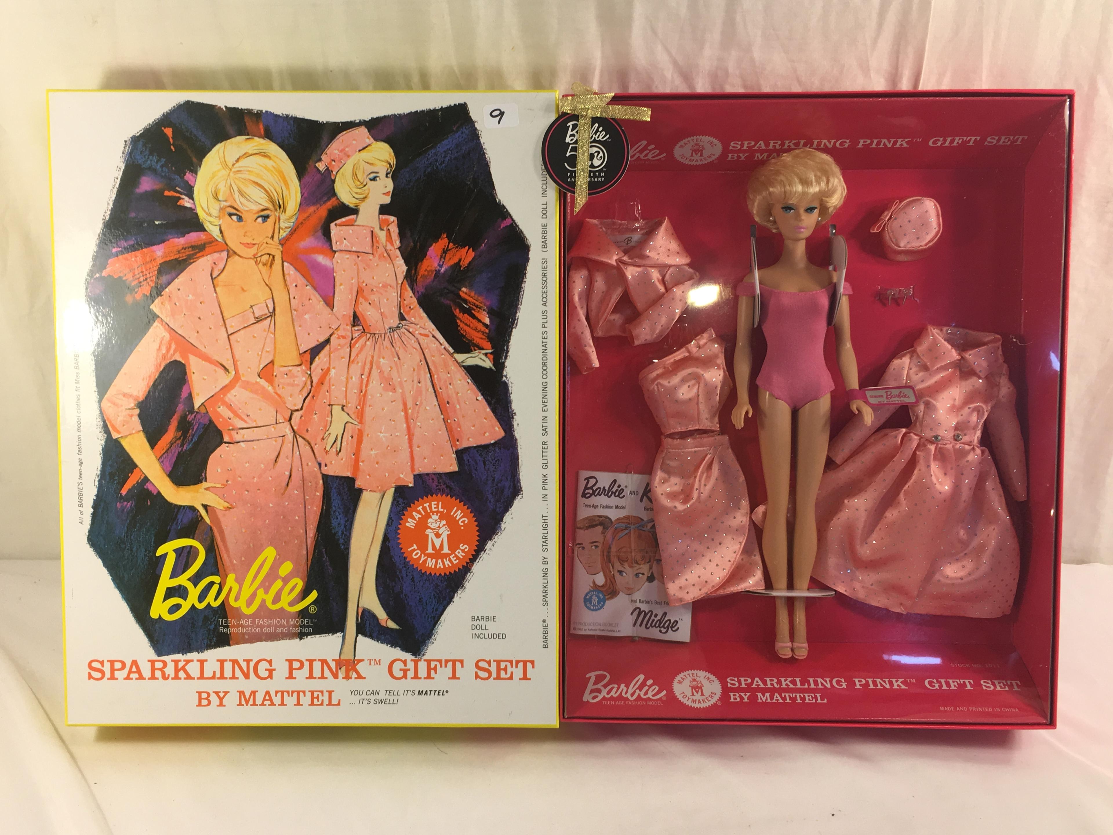 NIB Collector Barbie Mattel Sparkling Pink Gift Set By Mattel Box Size: 14"tall Box Size