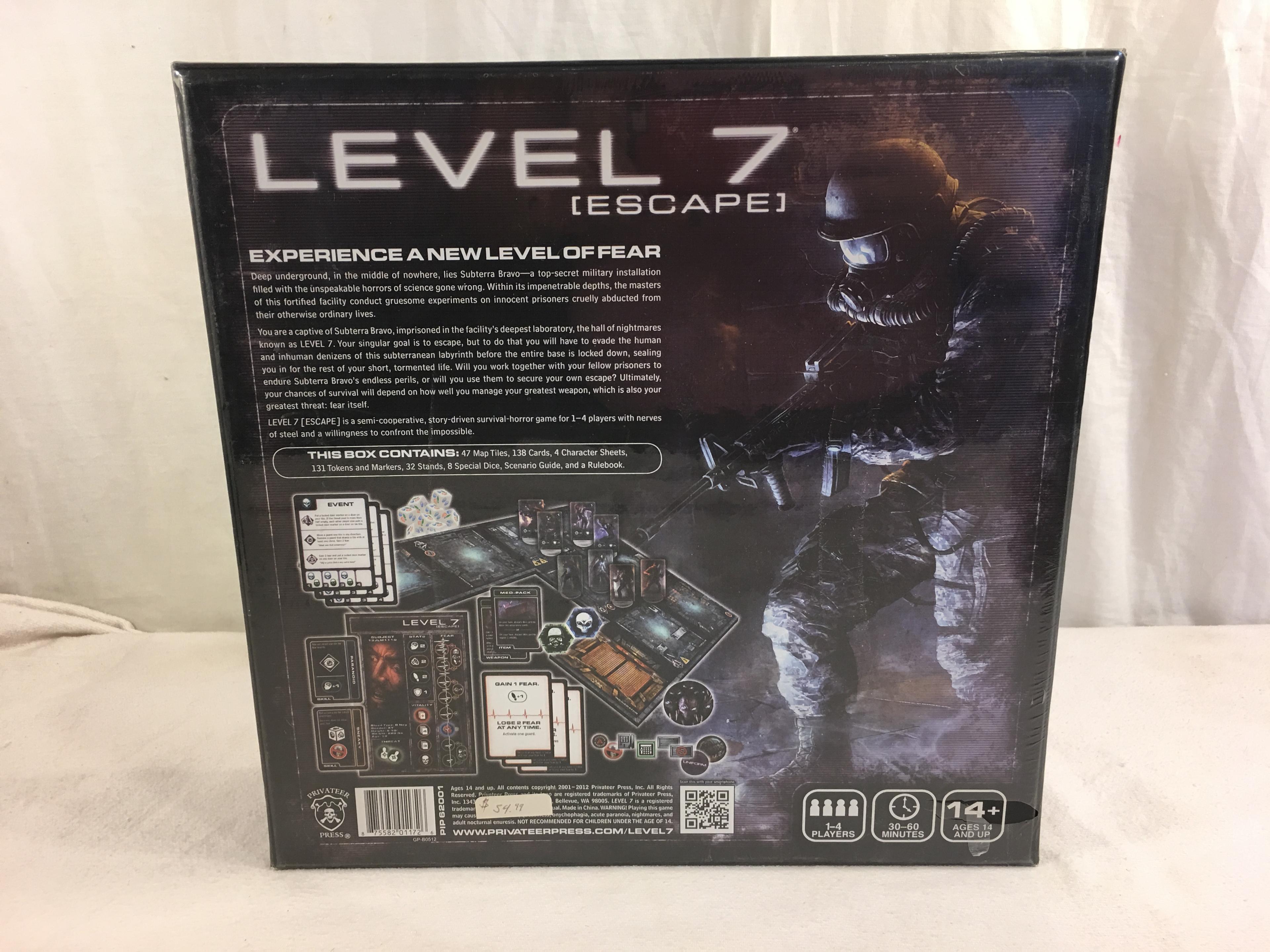 New Sealed in Box Privateer Press Level 7 Escape Game Box Size: 12.8x13" Box Size