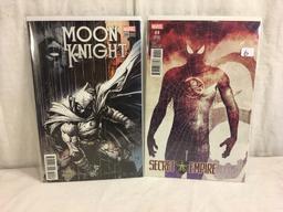 Lot of 2 Pcs Collector Marvel Comics Assorted Secret Empire & Moon Knight #4.200 Variant Edition