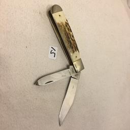 Collector Loose  Folded Pocket Knive 2-Blades Parker Frost Stainless Folded Pocket Knife Size:4.1/8"