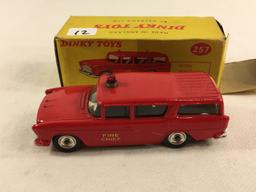 Collector Vintage Dinky Toys No.257 Fire Chief's Car Made in England By meccano Ltd. W/Box