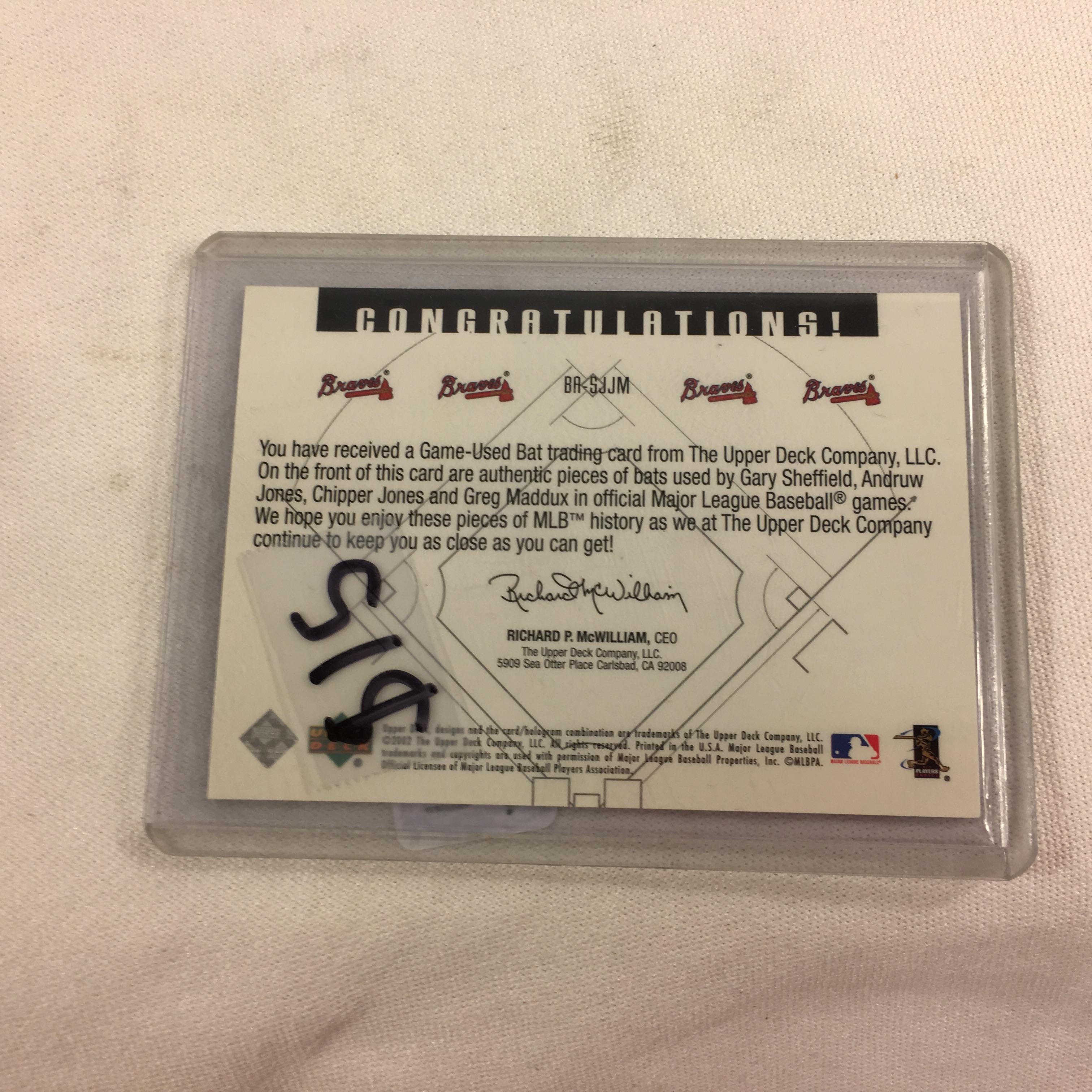 Collector 2002 Upper Deck MLB Bat Around Game Used Bats Trading Card BA-SJJM