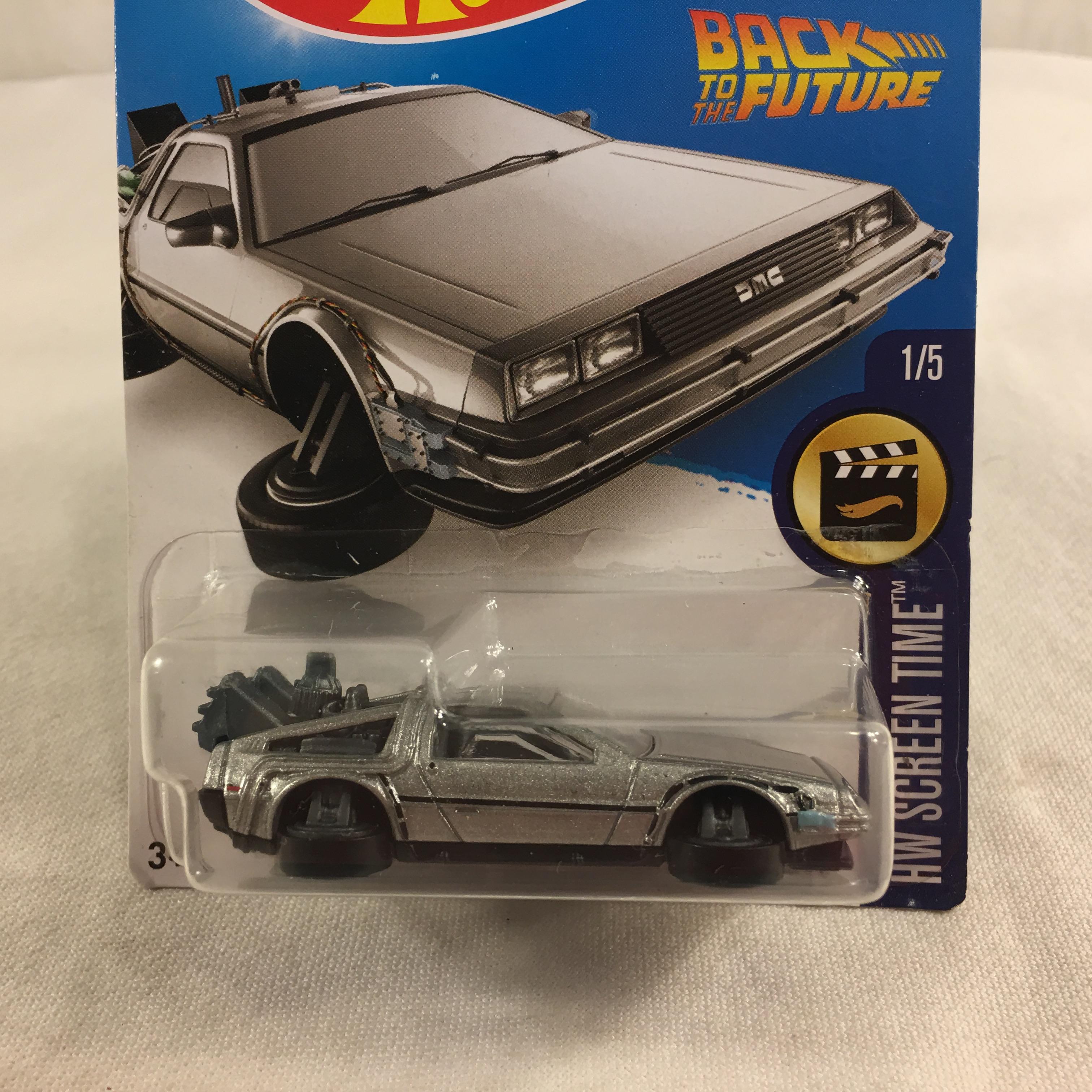 Collector NIP Hot wheels Mattel 1/64 Scale DieCast & Plastic Parts Back To Future Time Machine