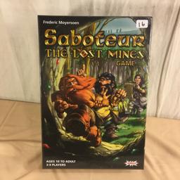 Collector New Sealed Amigo Saboteur The Lost Mines Game Ages 10 To Adult 7.1/2x 11"
