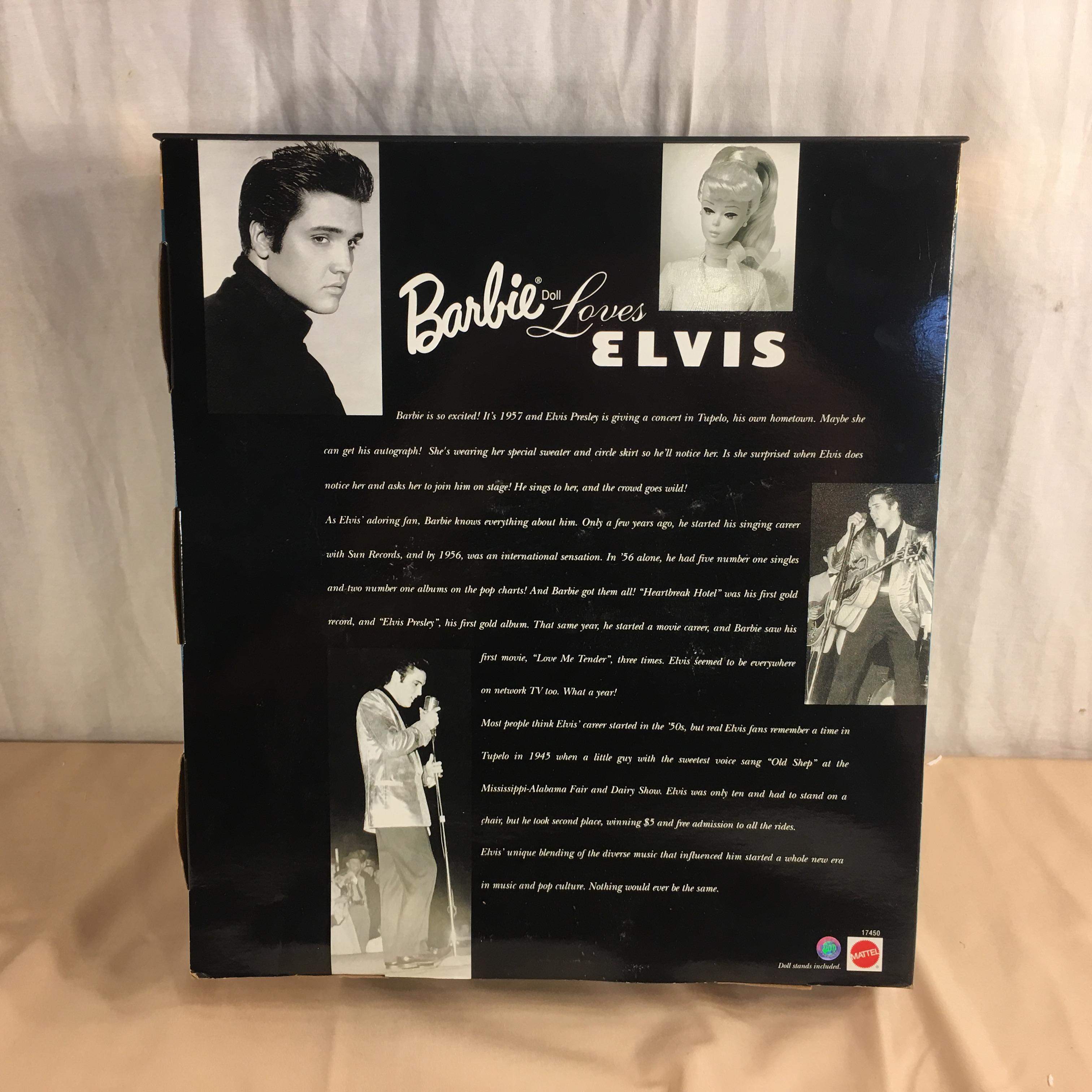 NIB Collector Barbie Edition Barbie Loves Elvis Gift Set Doll 14"Tall Box Size