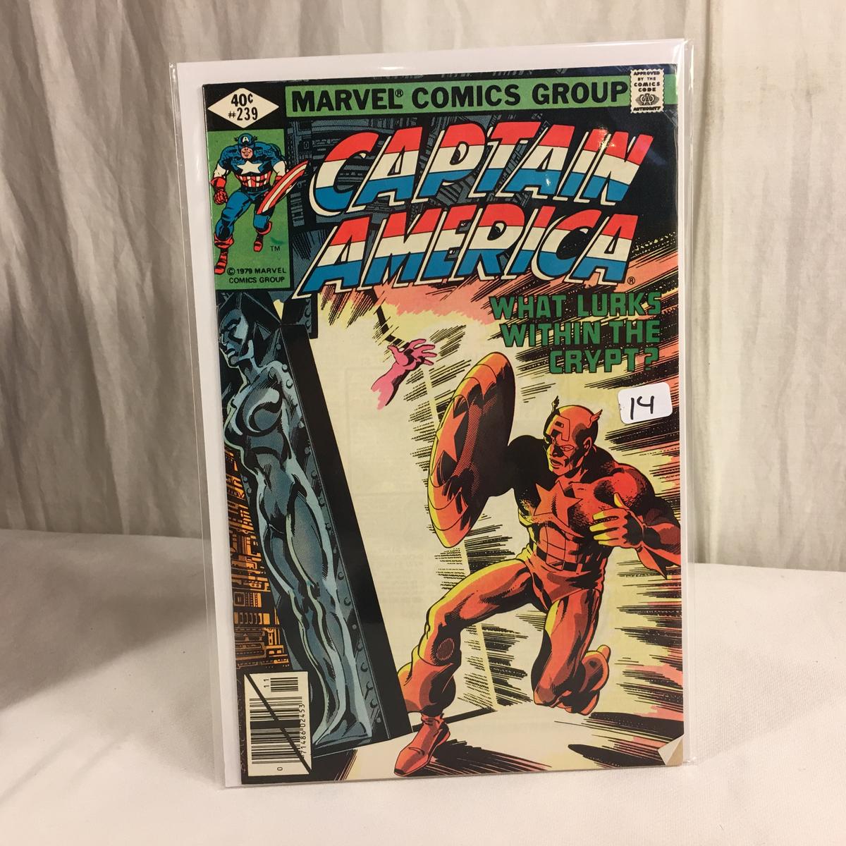 Collector Vintage Marvel Comics Captain America Comic Book No.239