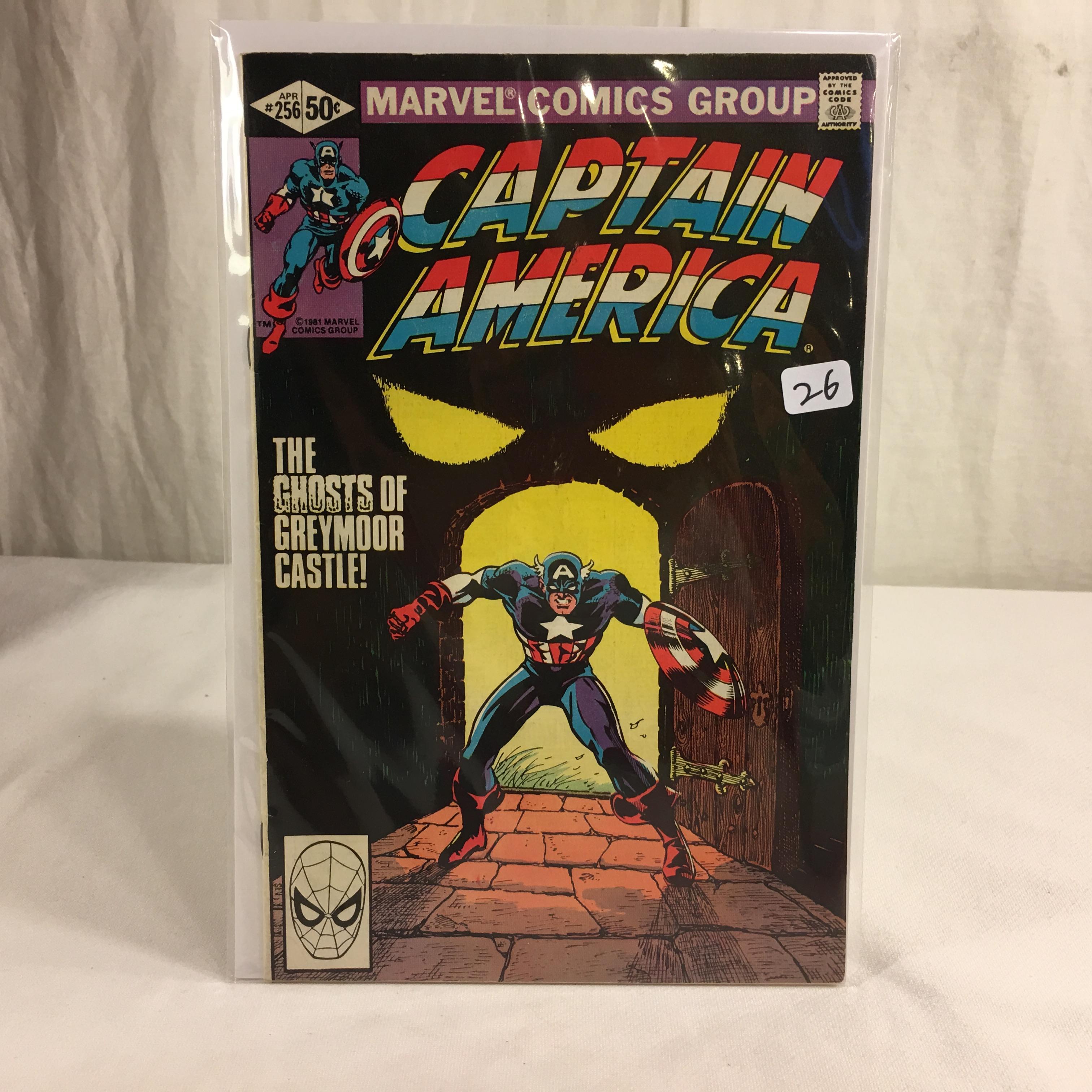 Collector Vintage Marvel Comics Captain America Comic Book No.256
