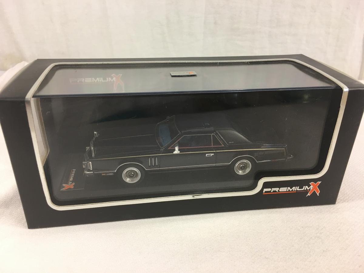 Collector NIB Premium X Models Lincoln Continental MK V Midnight Blue Moondust Metallic 1979 Edt.