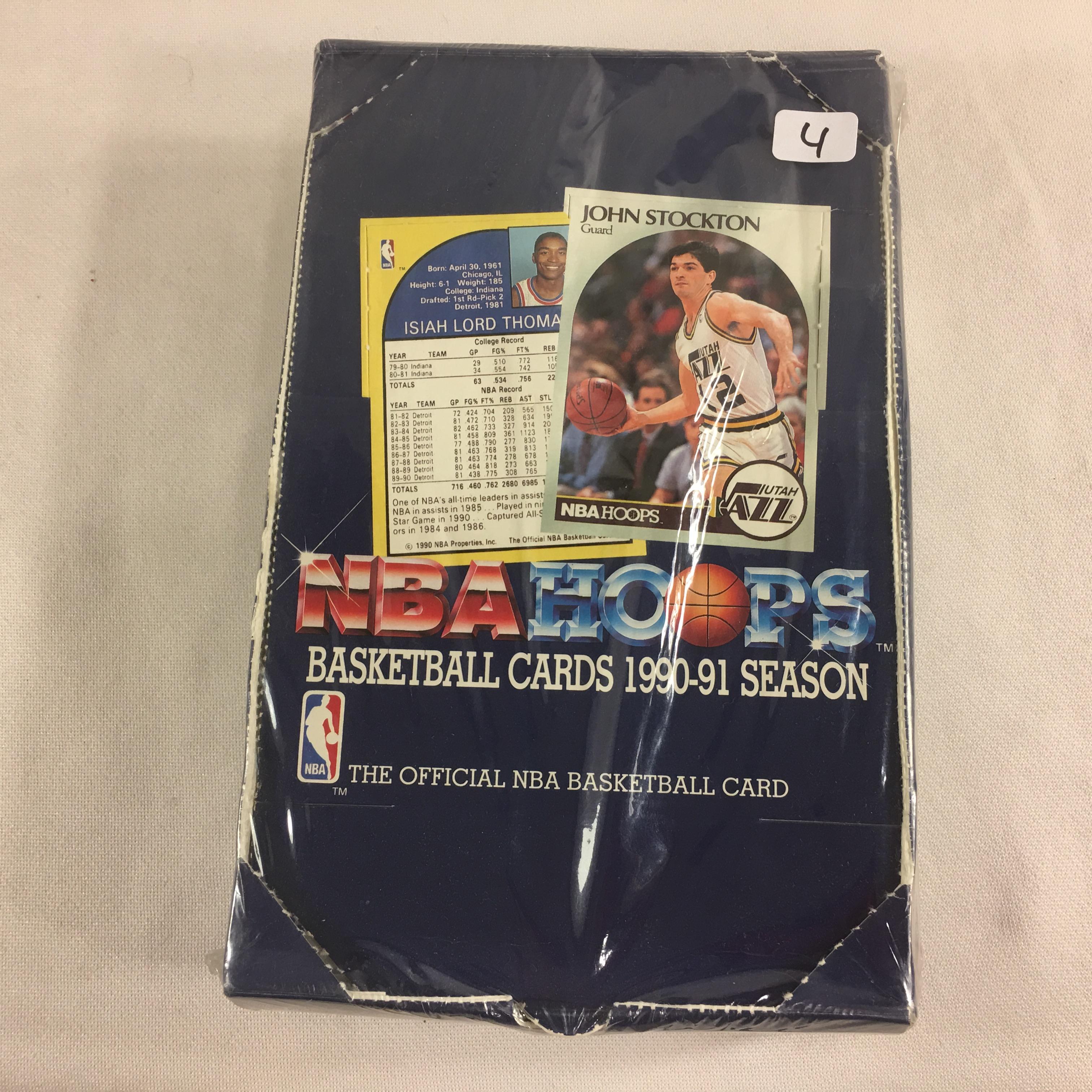 New Sealed in Box - NBA Hoops Basketball Cards 1991 Season The Official NBA Basketball Sport Cards