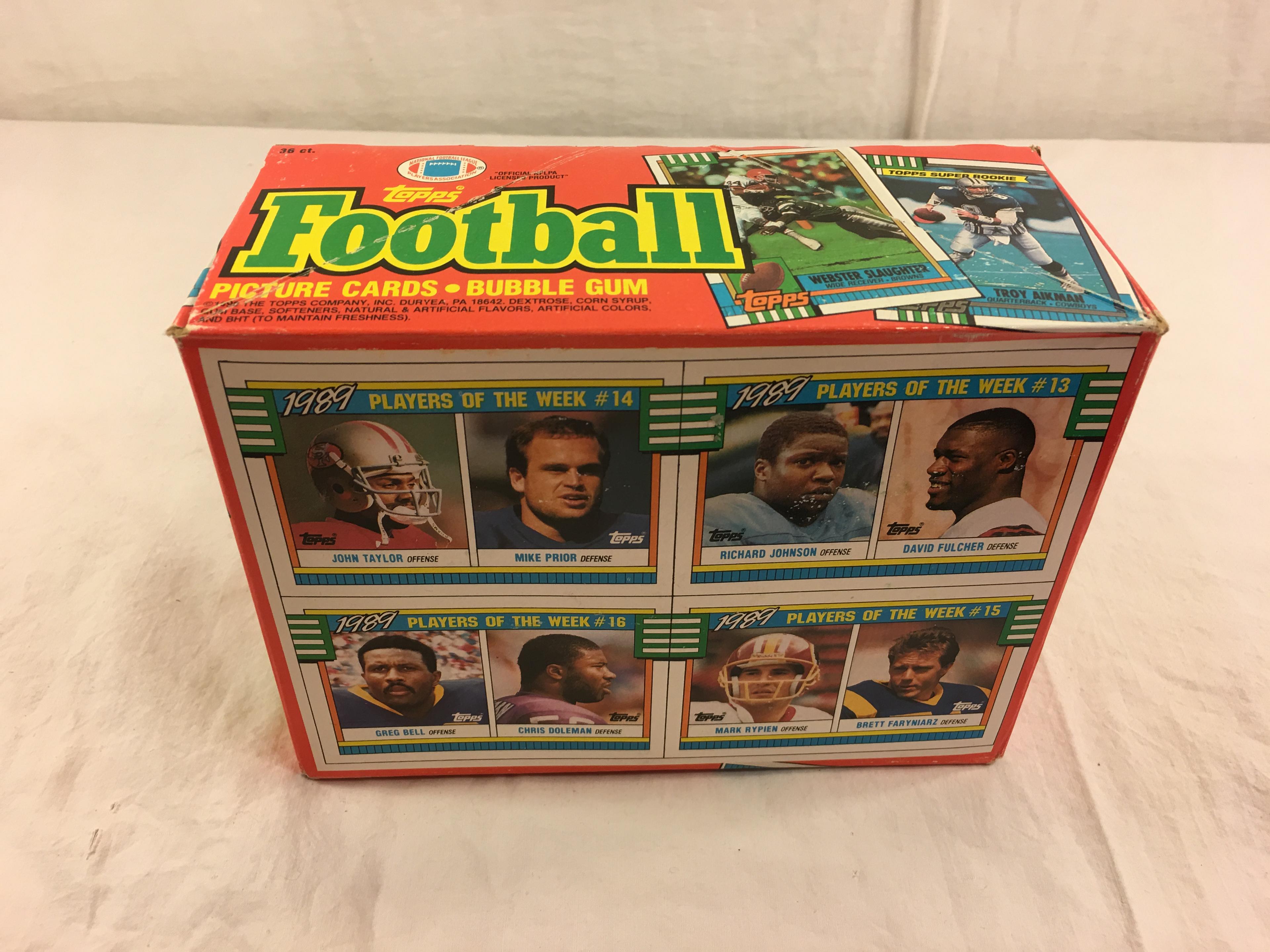 Collector Loose in Box But, Sealed in Package -1990 Topps Football Picture Cards Bubble Gum