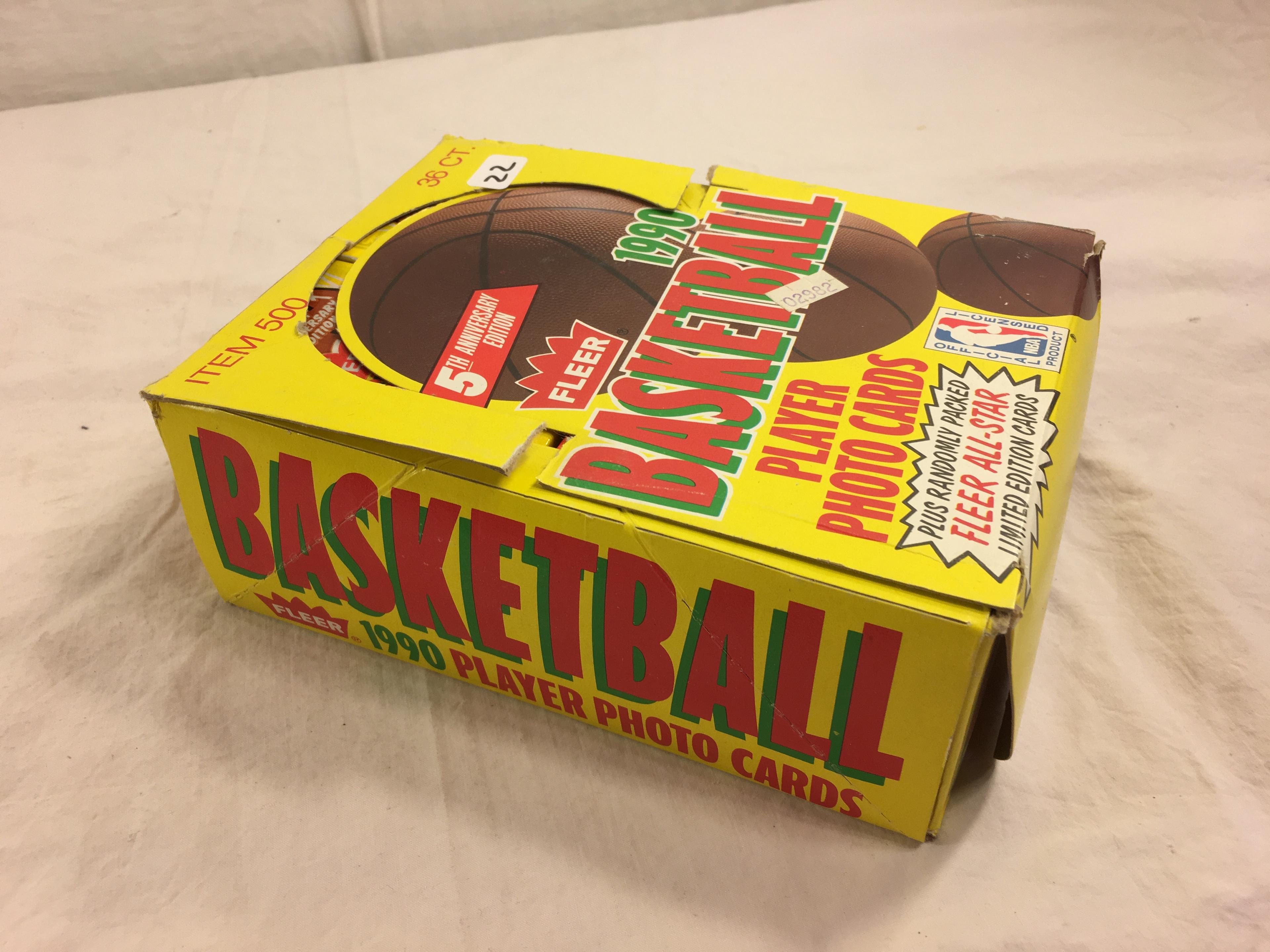 Collector Loose in Box But, Sealed in Package -1990 Fleer Basketball Player Photo Sport Cards