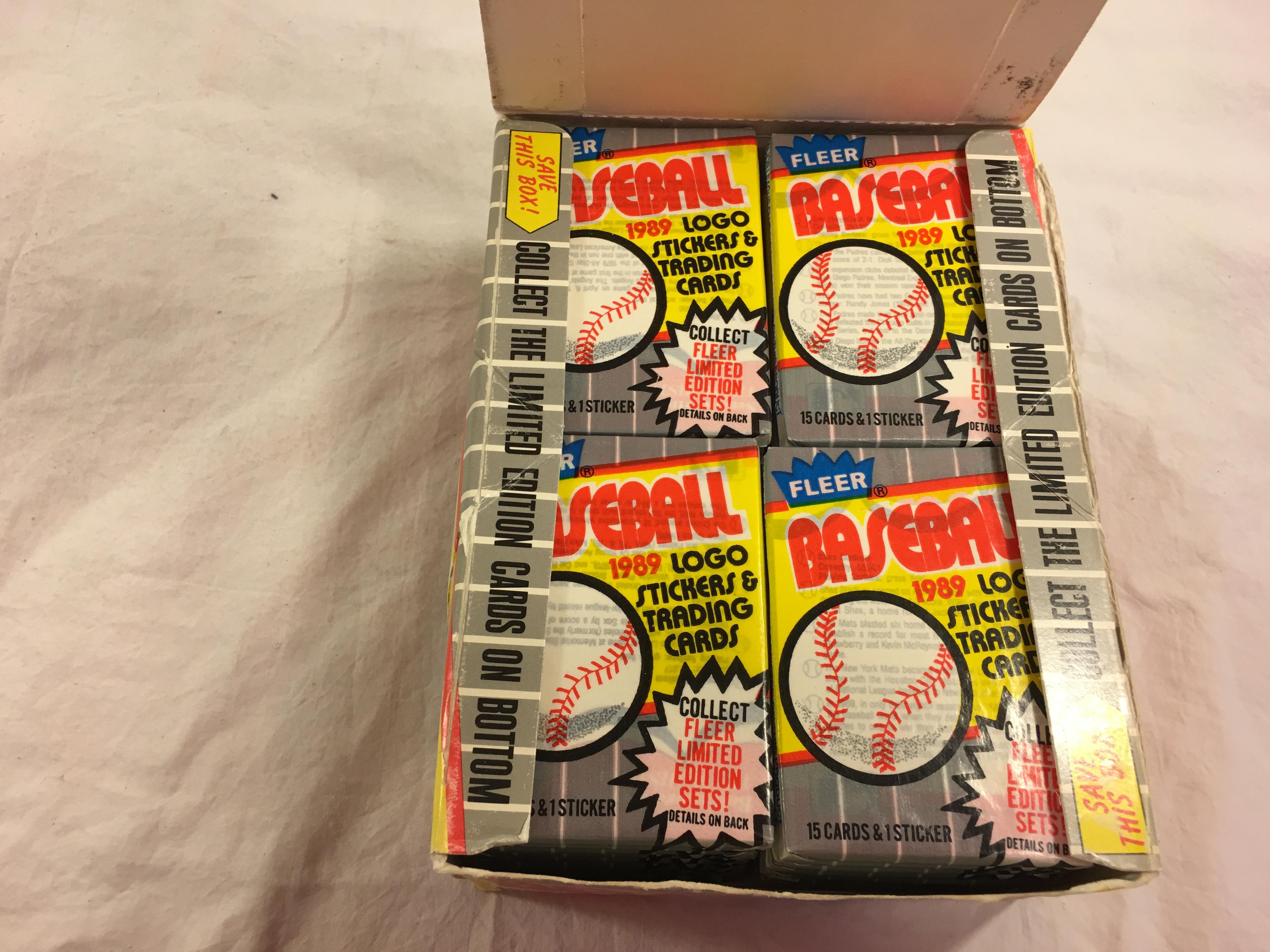 Collector Loose in Box But, Sealed in Package -1989 Fleer Baseball Stickers & Trading Sport cards