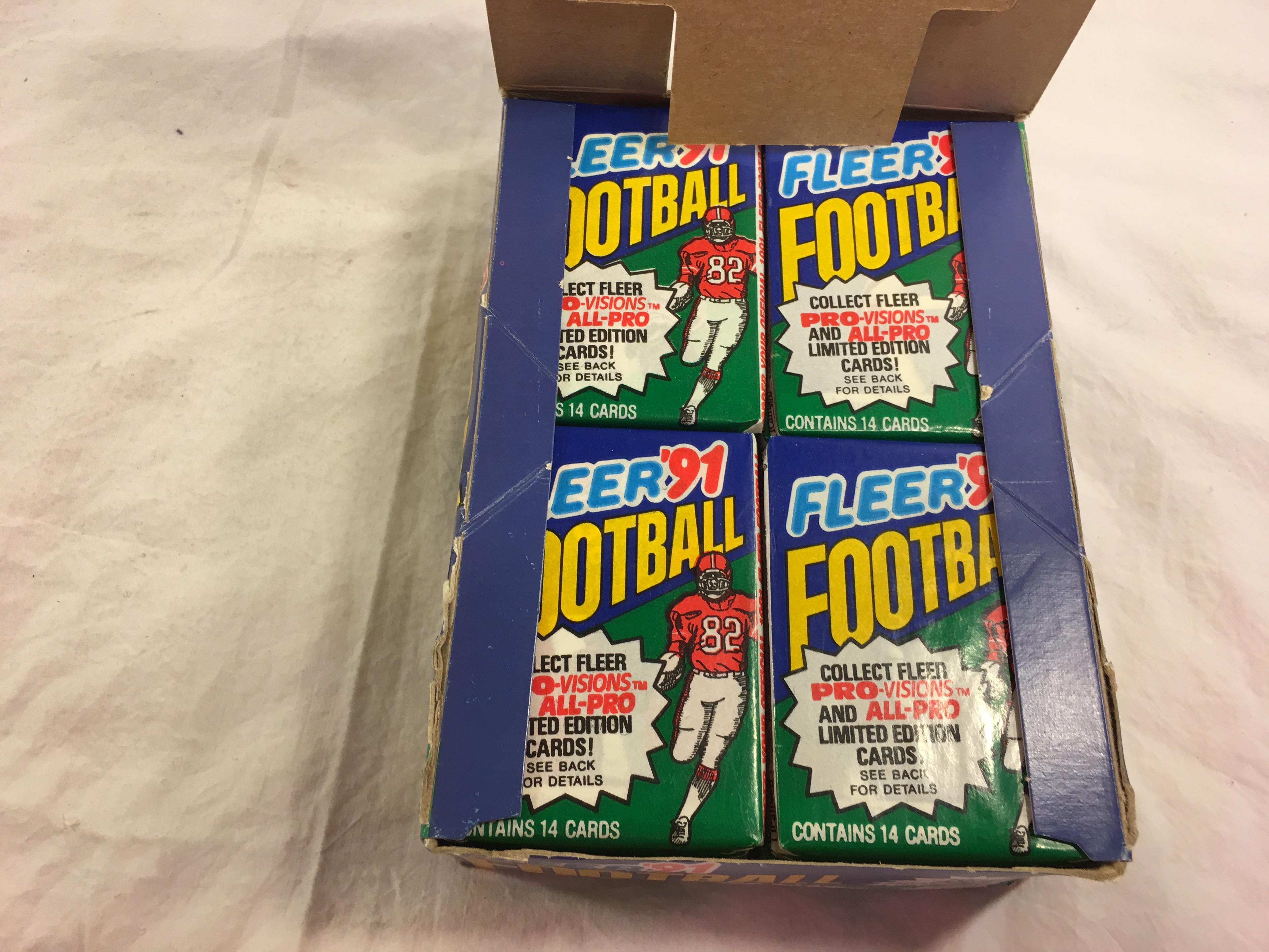 Collector Loose in Box But, Sealed in Package -1991 Fleer Football Pro-Vision Sport Trading Cards