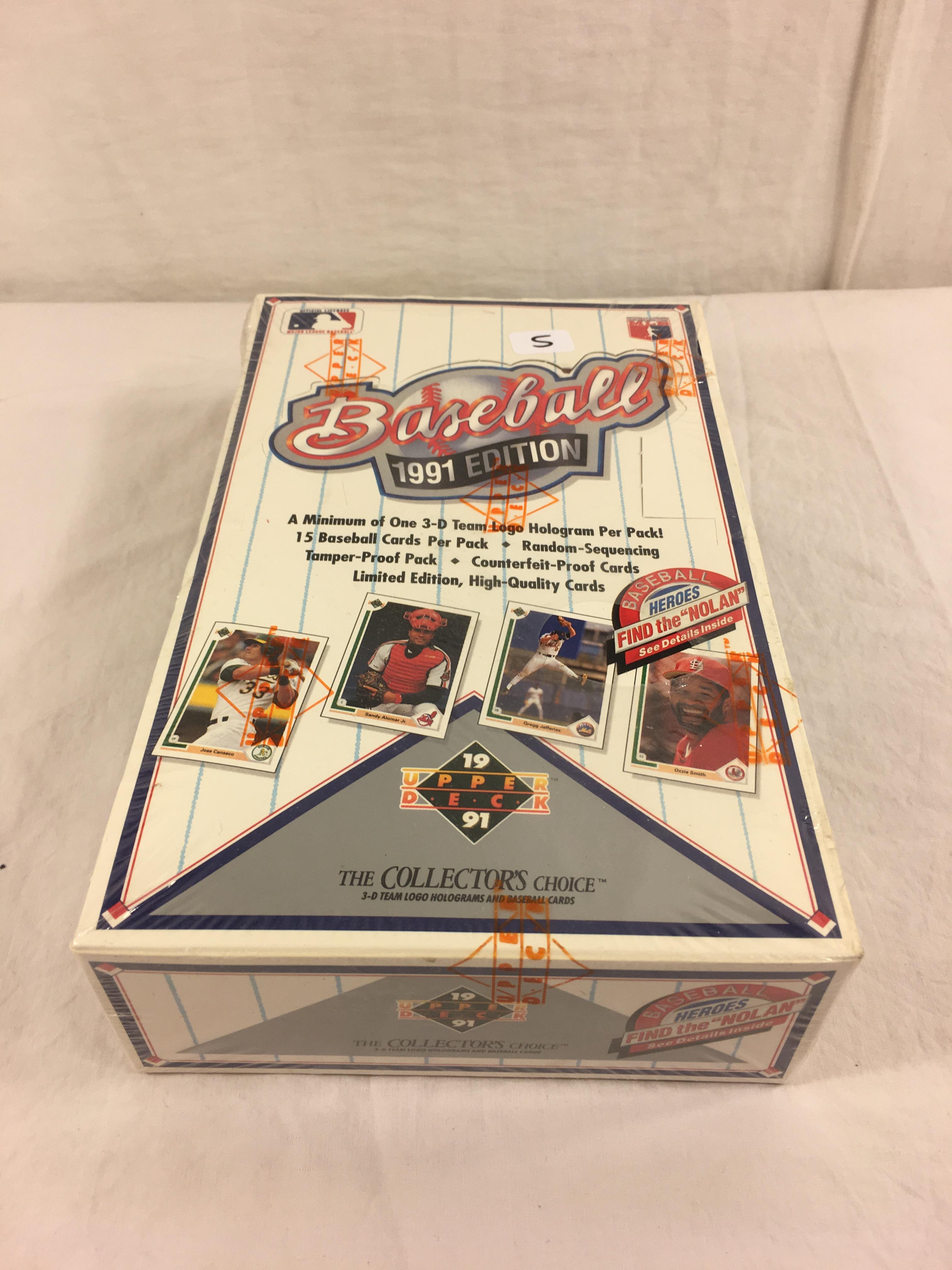 Collector Loose in Box But, Sealed in Package -1991 Upper Deck Baseball Cards