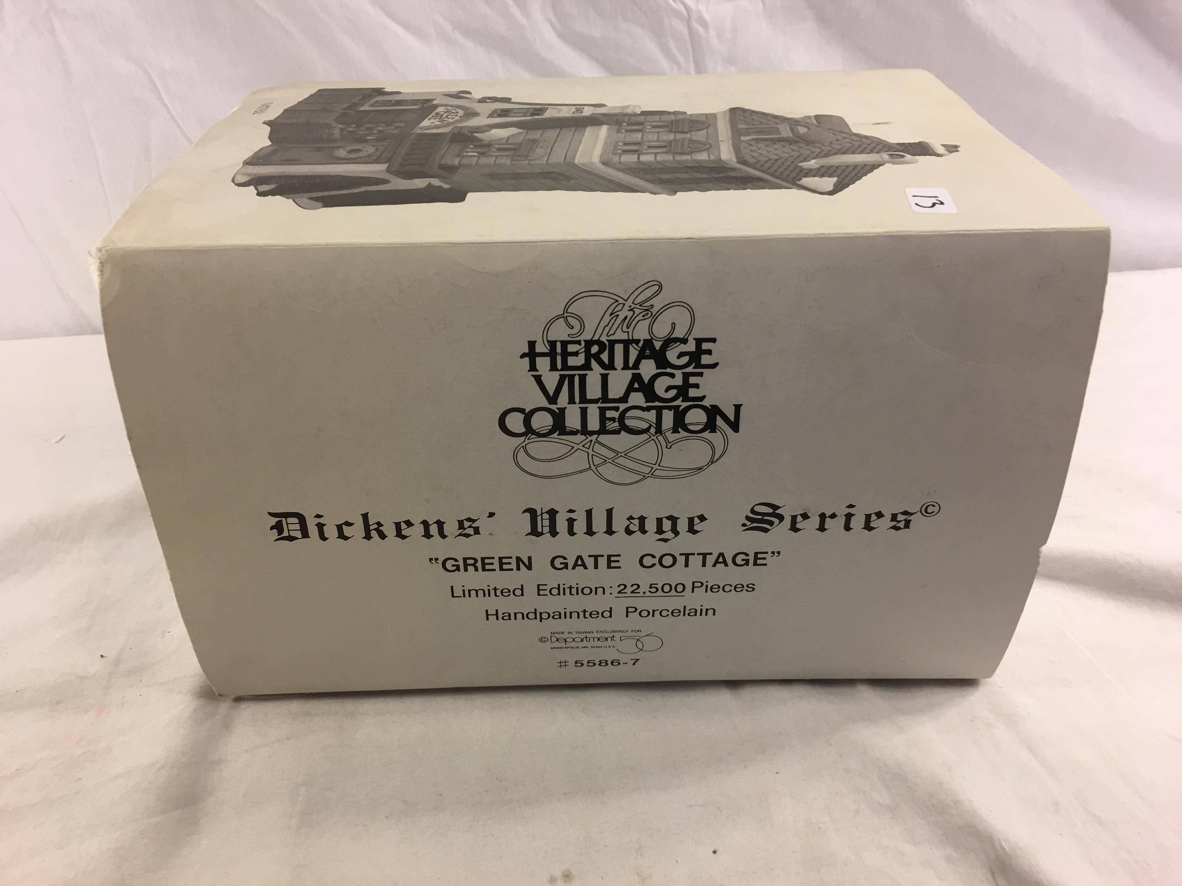 Collector HVC Dicken's Village Series Green Gate Cottage Ltd. Edt.  Handpainted Porcelain 11x7"Box