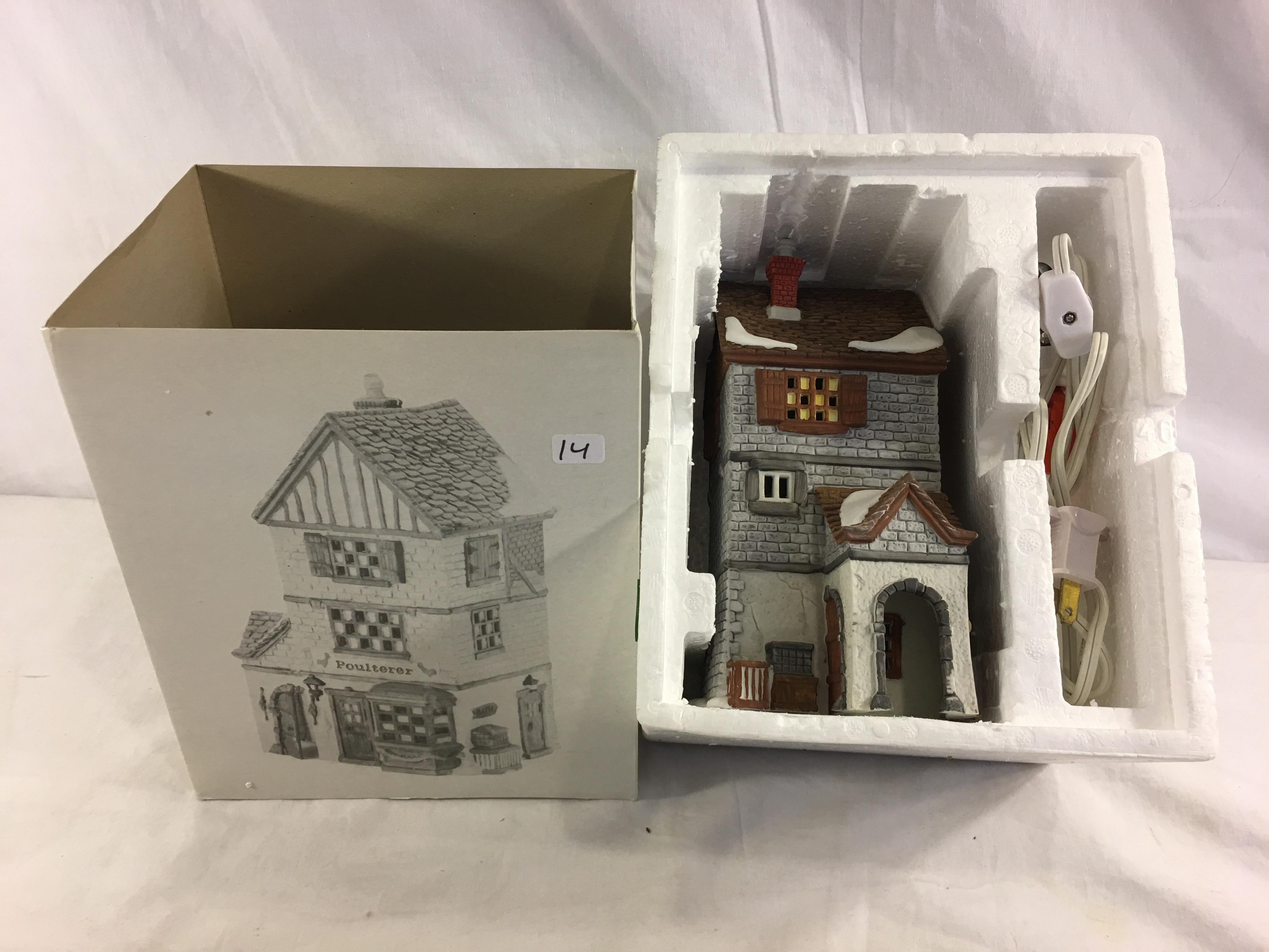 HVC  Dicken's Village Series Handpainted Porcelain Department 56 ""poulterrer" Box Sz:9.5x8" Box