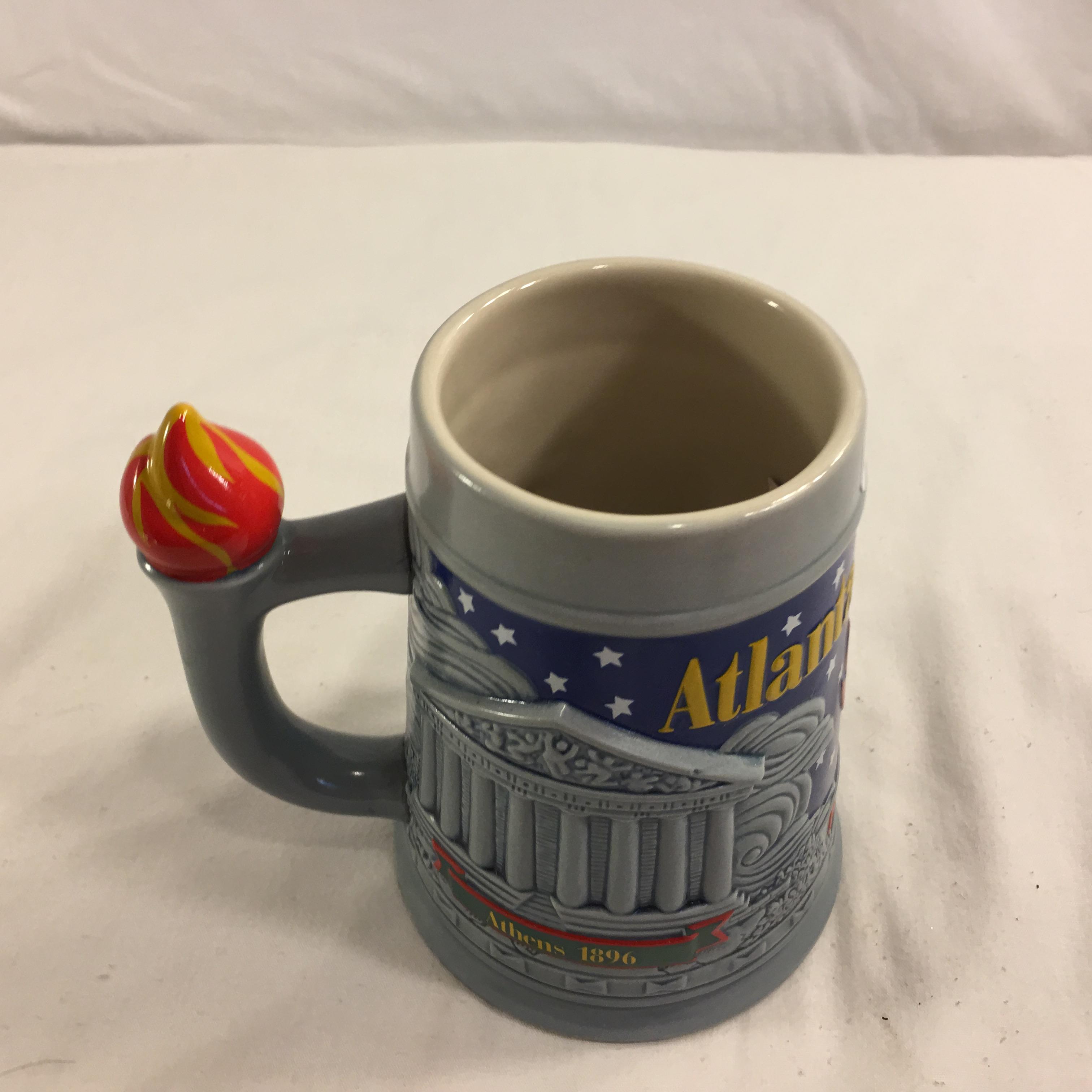 Collector 1996 Budweiser Atlanta Stein/Mug Ceramic Size: 6.3/8"tall - See Pictures