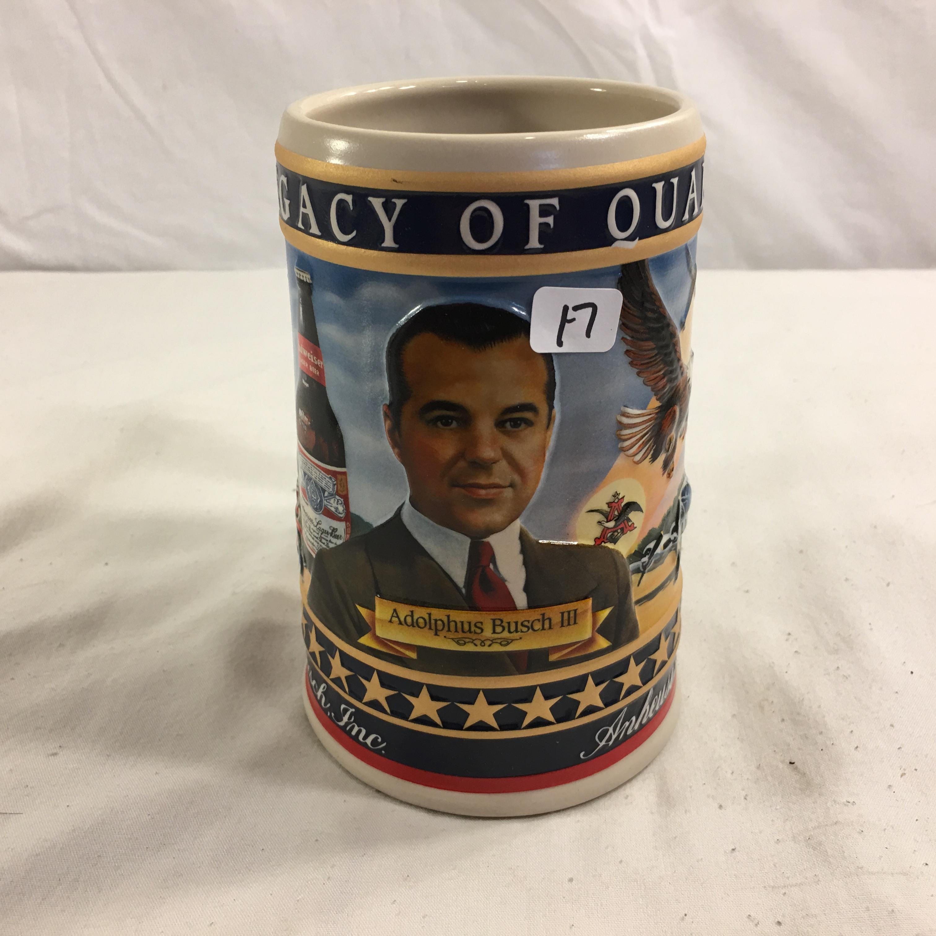 2002 Anheuser-Busch Family Series  A Legacy  Of Quality Stein/Mug Ceramic 6.1/4"