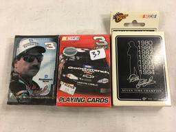 Lot of 3 Pieces Collector Nascar Playing Cards