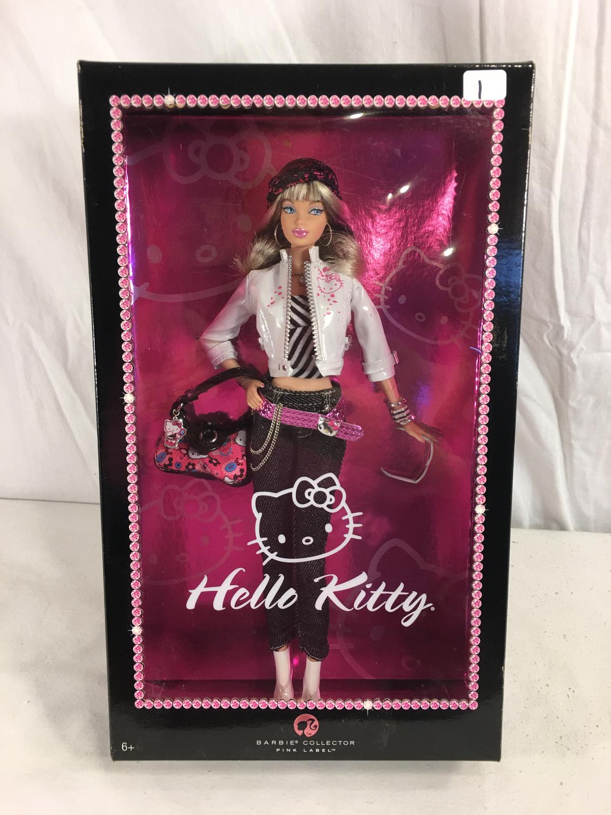 Collector NIB Barbie Pink Label Hello Kitty Barbie Mattel Doll 14"Tall Box