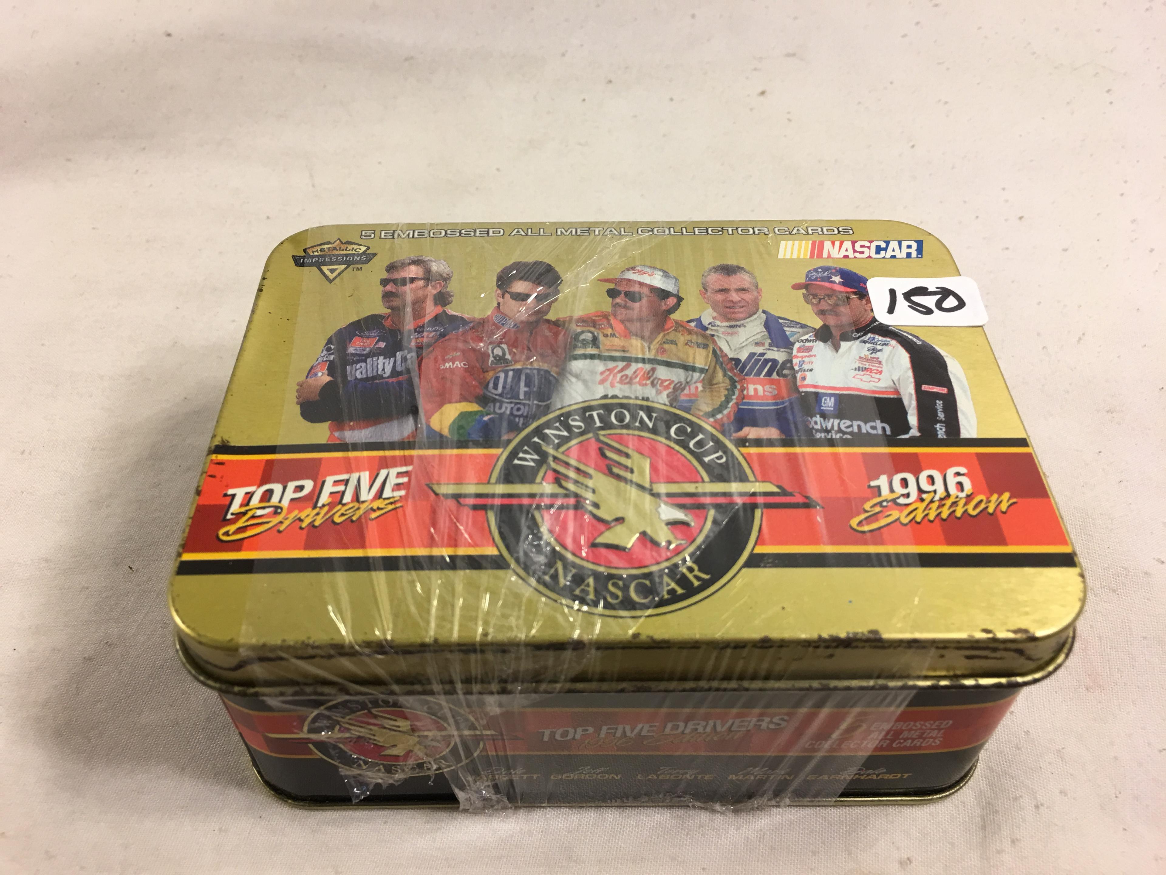 Collector Wnston Cup Nascar Top Five Drivers 1996 Edition Metal Collector Cards