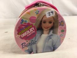 Collector Barbie Mattel New Sealed Plastic Tin Shoulder Lunch Box Size:5x5"