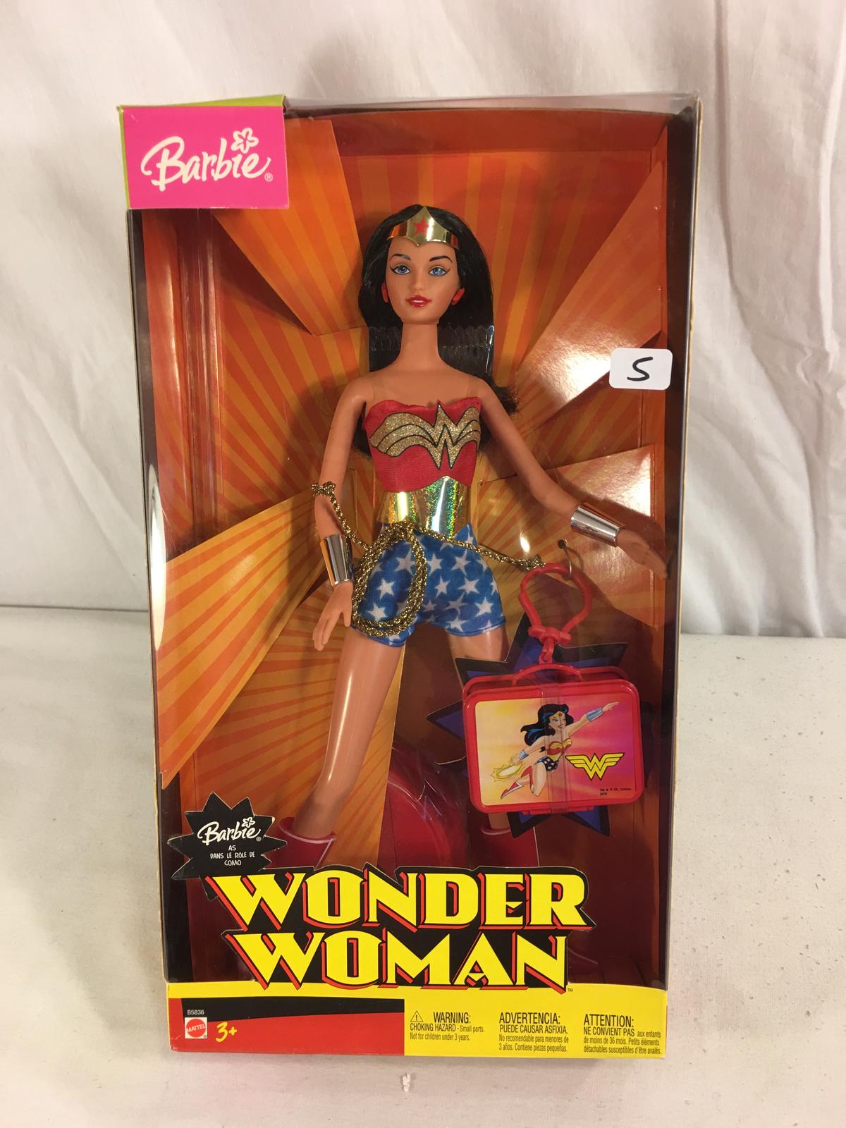 Collector NIB Barbie Mattel Wonder Woman Barbie Mattel Dol 13"Tall Box