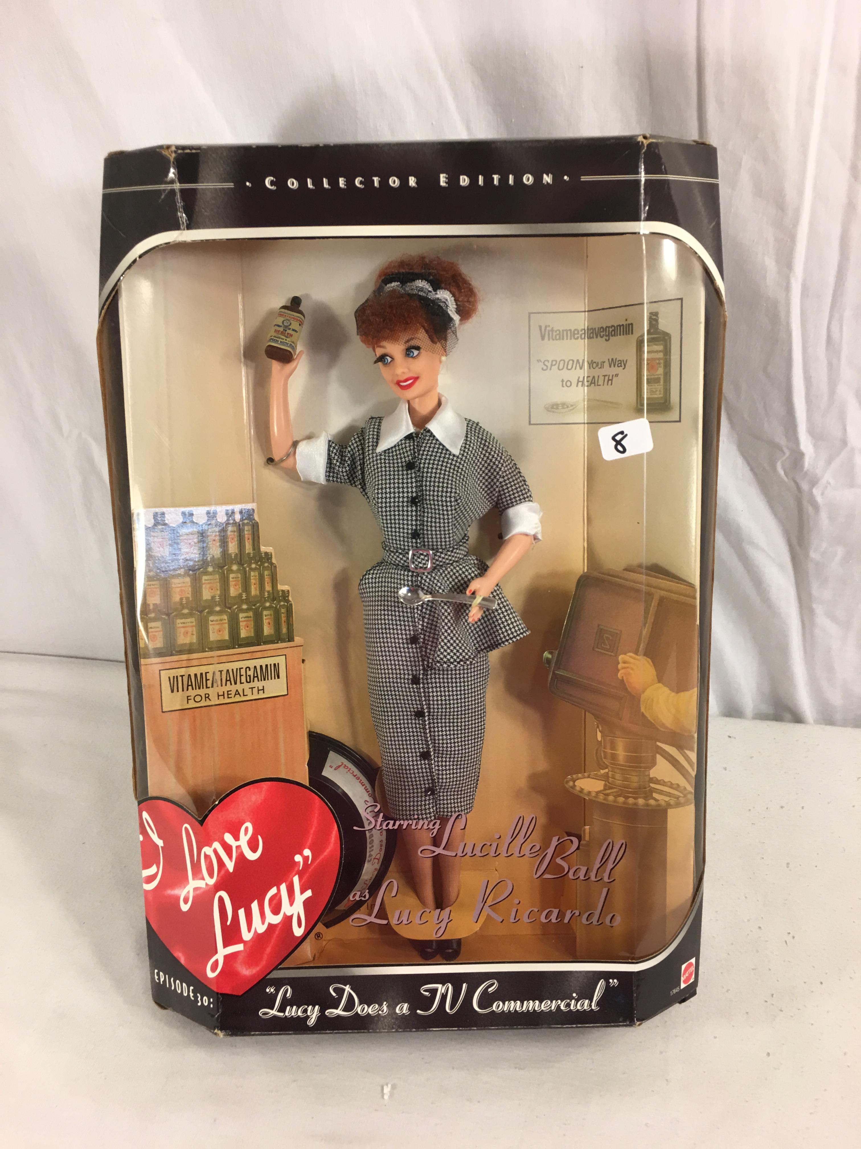 Collector Mattel I Love lucy Starring Lucille Ball as Lucy Ricardo Doll 14"Tall Box