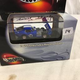 Collector NIP Hot Wheels 100% Hand Signed Autograph Corrall Shelby 1965 Shelby Cobra Daytona Coupe