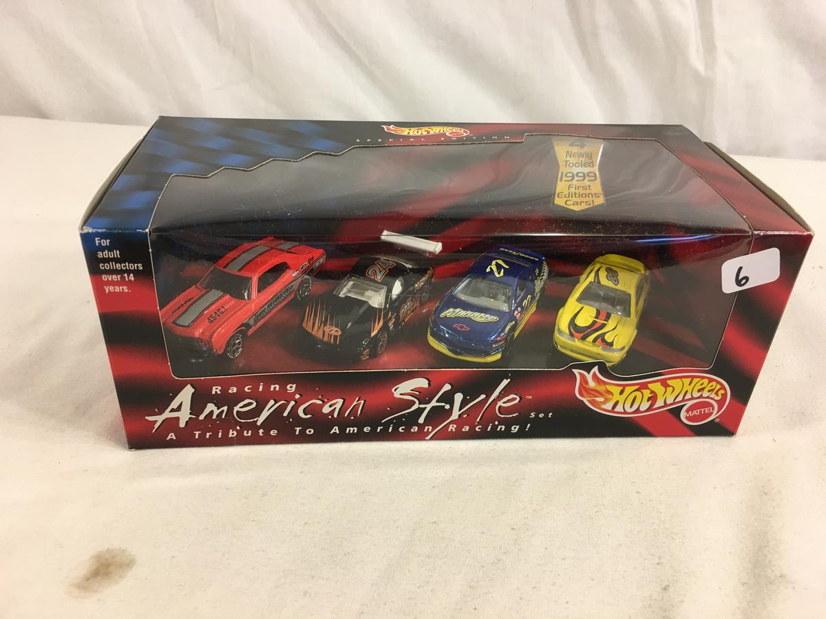 Collector NIP Hot Wheels Racing American Style Set Special Edition Set of 4 Nascar 1/64 Scale