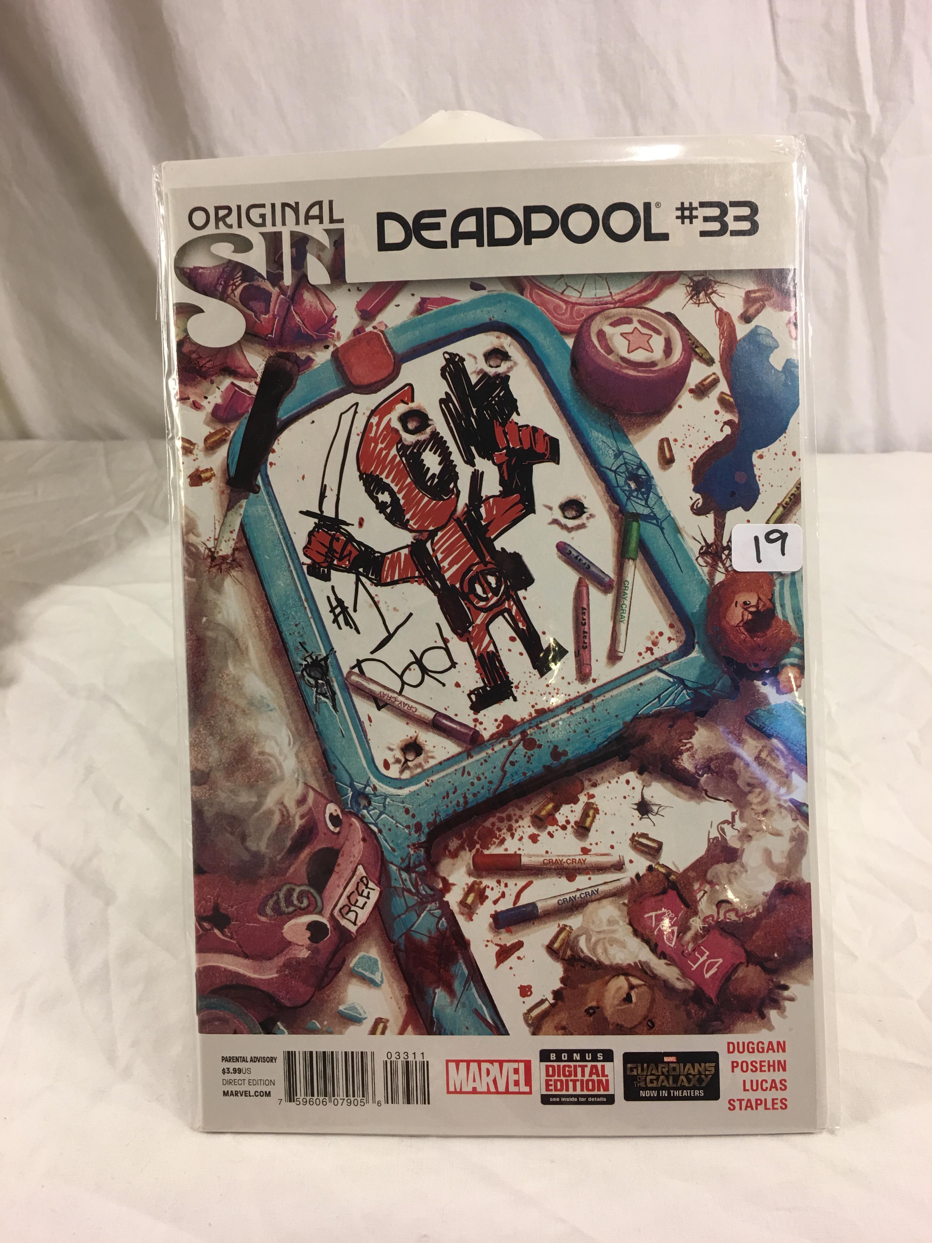 Collector Marvel Comics Original Sin Deadpool Comic Book #33