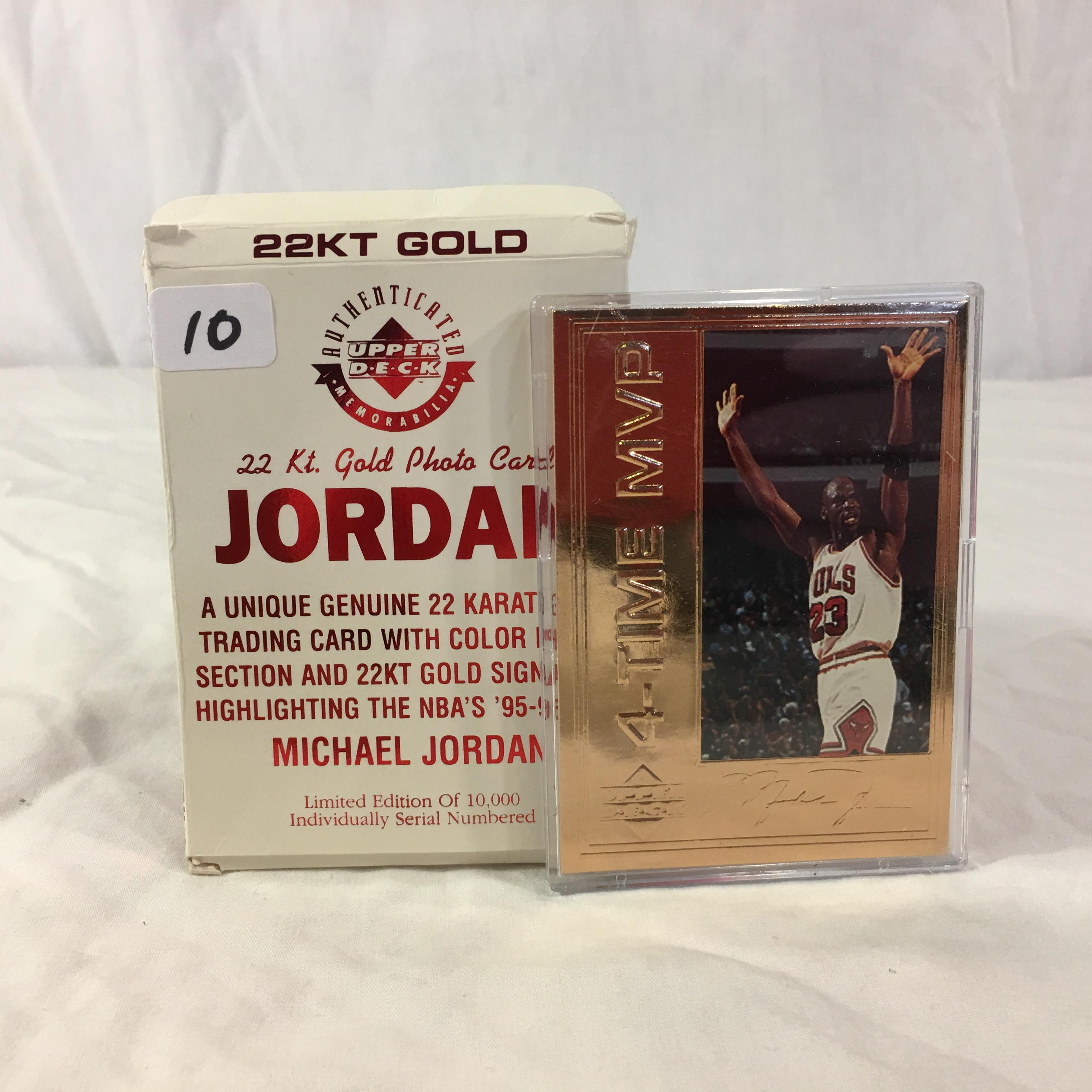 Collector 1996 Upper Deck 22Kt Gold Photo Card Basketball Michael Jordan Sport Card