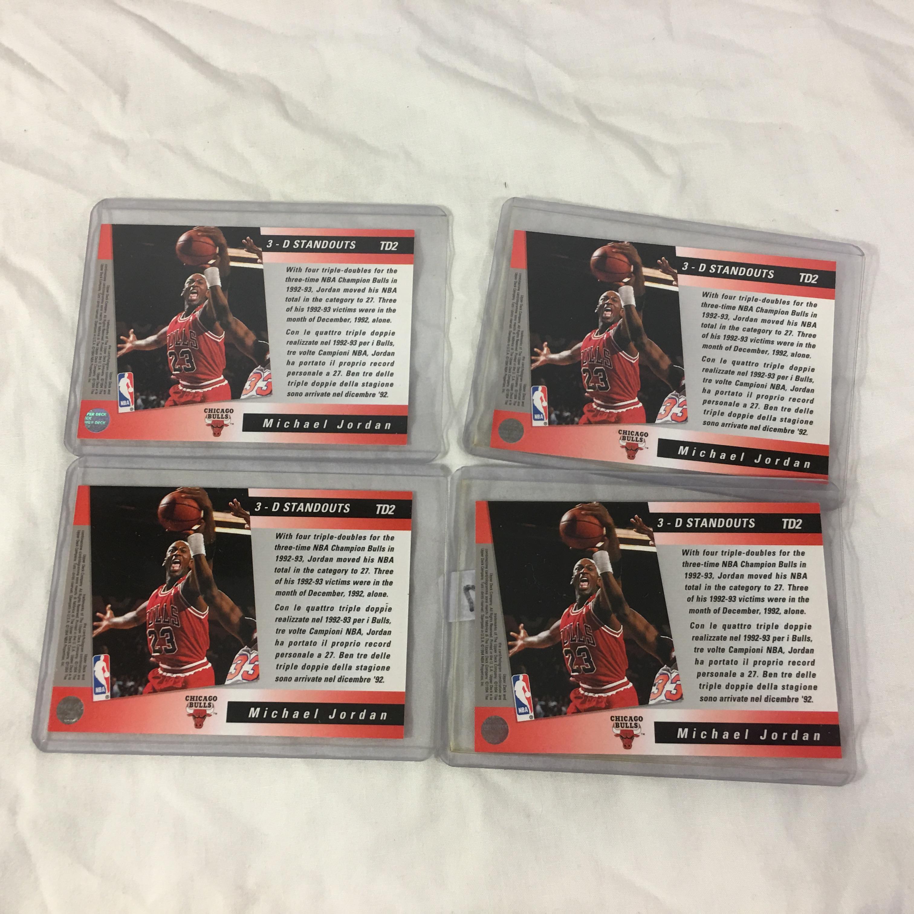 Lots Of Collector Upper Deck 3 - D Standouts TD2 Chicago Bulls Michael Jordan Sport Card